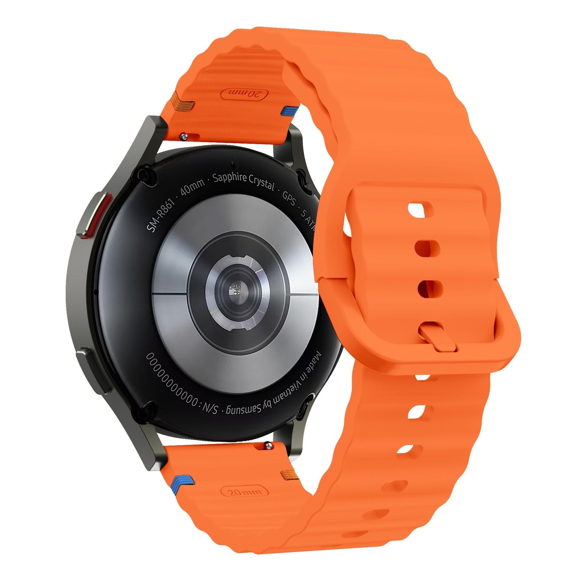 Correa silicona ondulada Huawei Watch GT 6 Pro - 46mm (naranja)