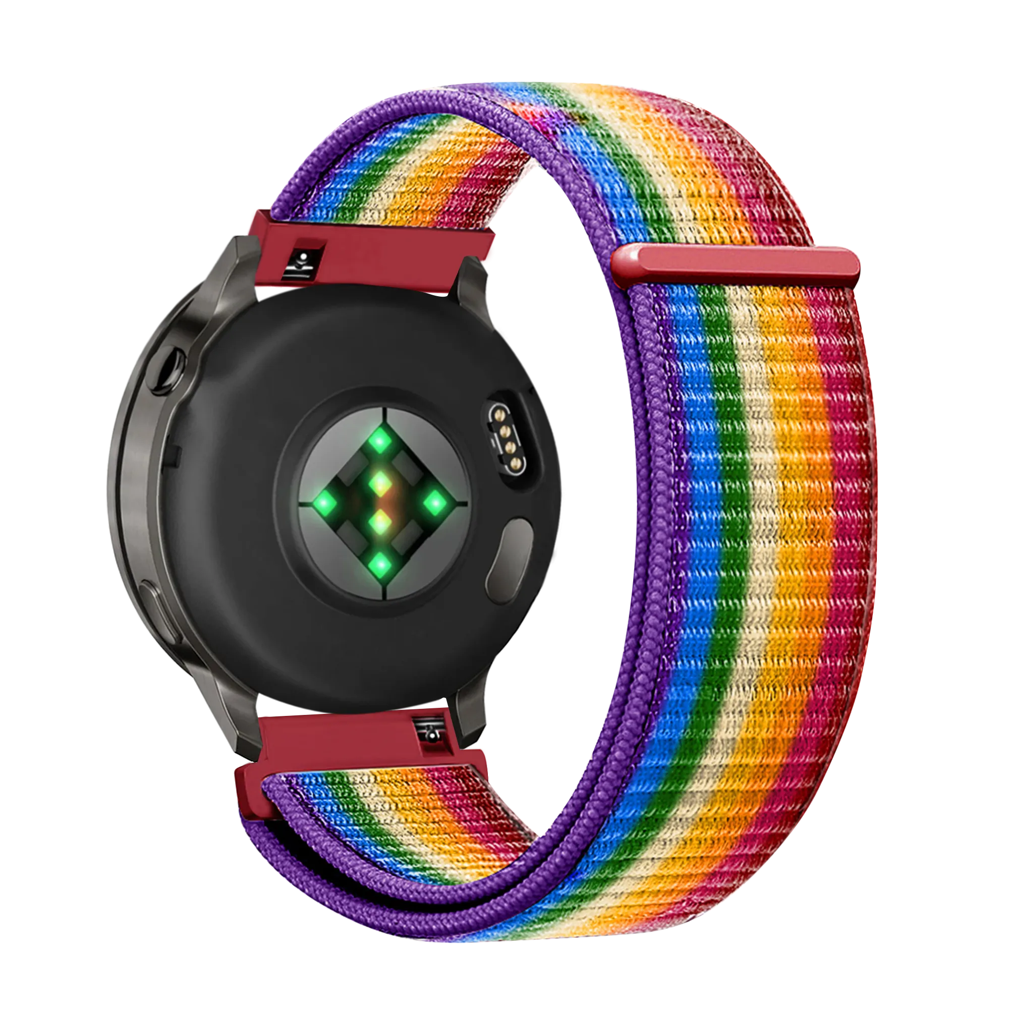 Bandz Garmin Forerunner 265s Nylon Loop Strap (Rainbow)