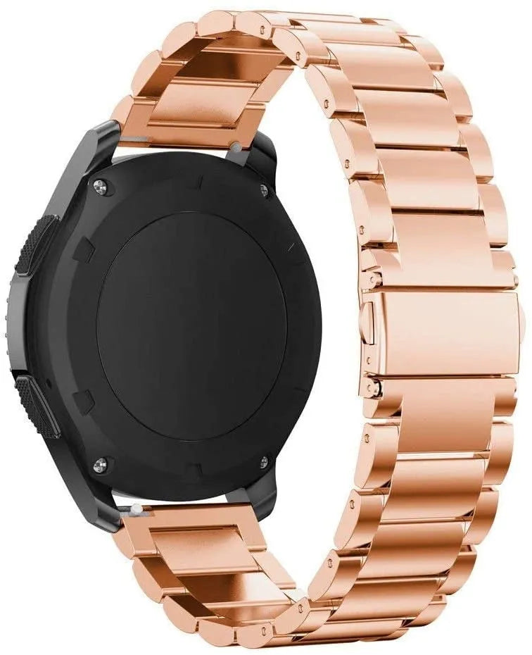 Steel Strap, rose gold, on a watch, 3/4 rear view