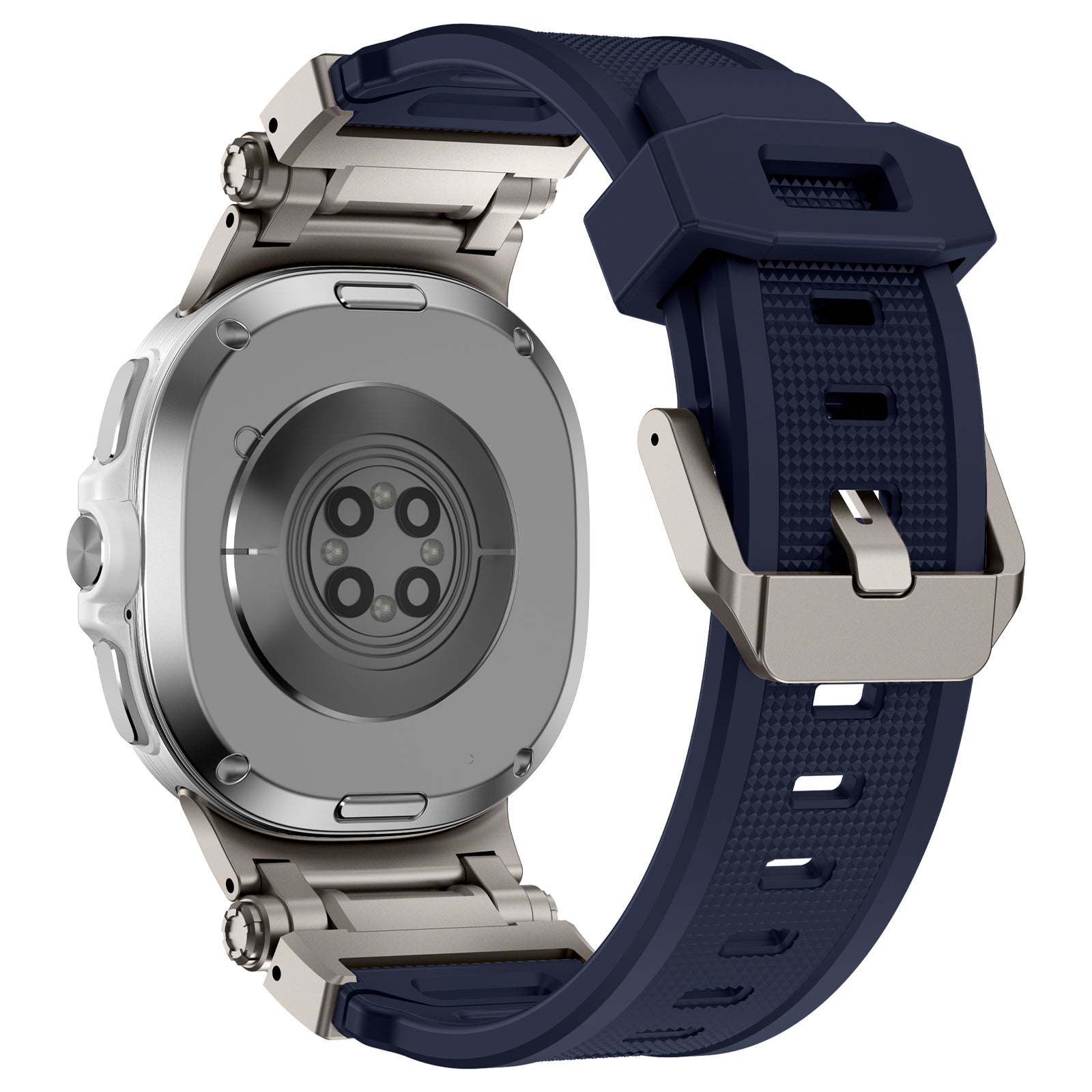 Correa silicona 'Explorer' Samsung Galaxy Watch 8 44mm (azul con titanio)