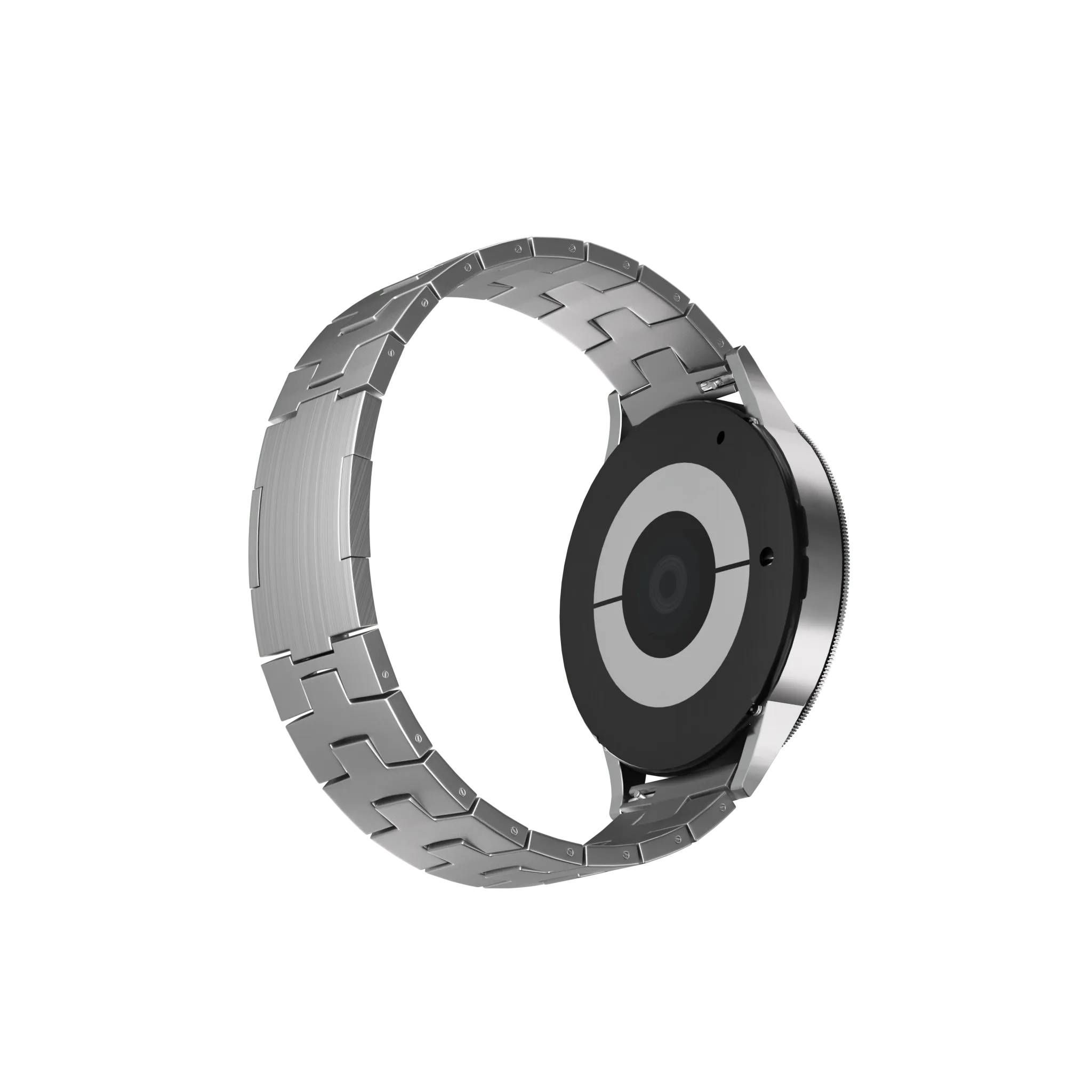 Correa titanio granulado (cierre plano) Huawei Watch Ultimate (plata)