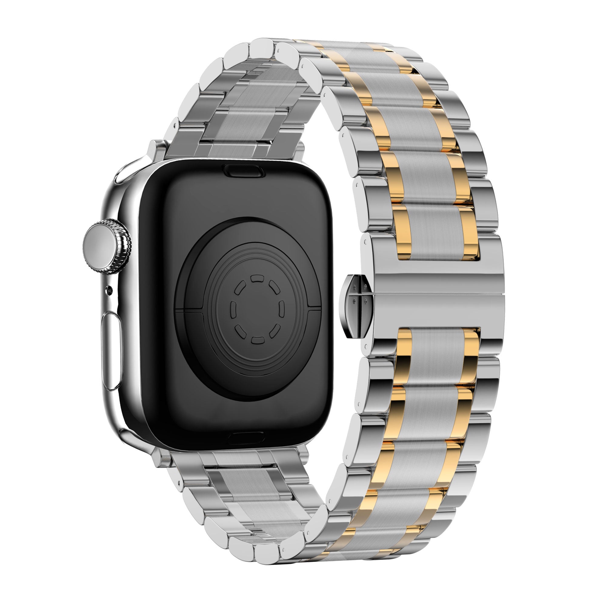 Bandz Correa acero con eslabones 'Deluxe' Apple Watch Ultra (plata/oro)