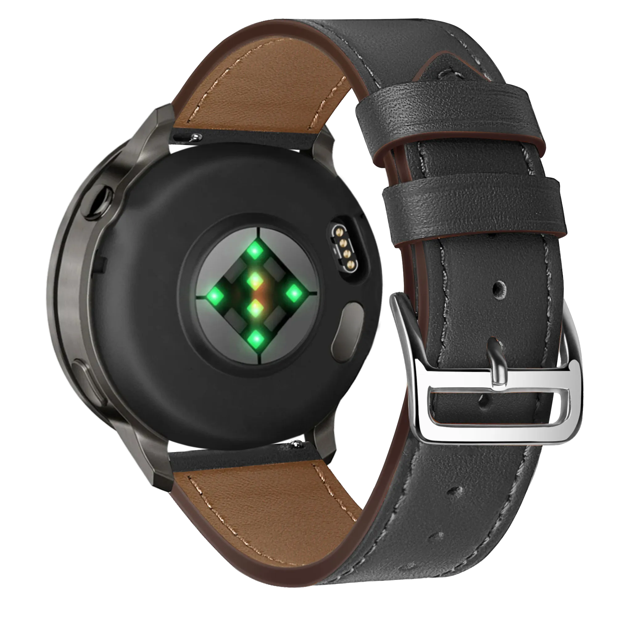 Bandz Correa cuero 'Wave' Garmin Forerunner 570 - 47mm (negro)