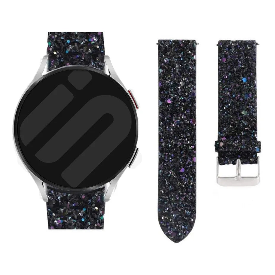 Correa cuero brillante Amazfit GTS 4 (negro)