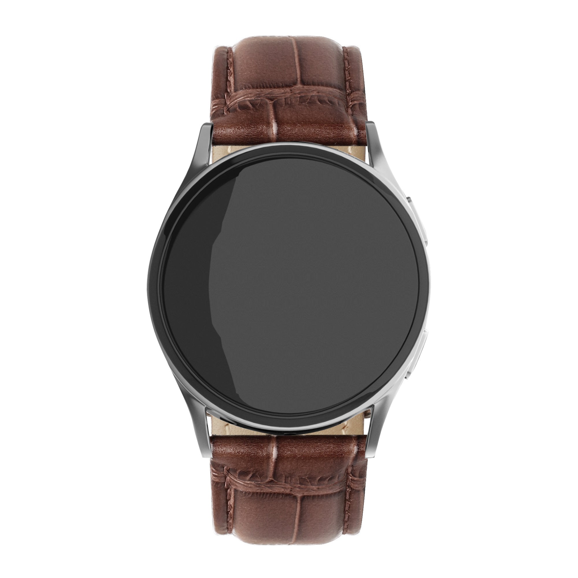 Correa reloj cuero de cocodrilo granulado 20mm - universal (marrón)