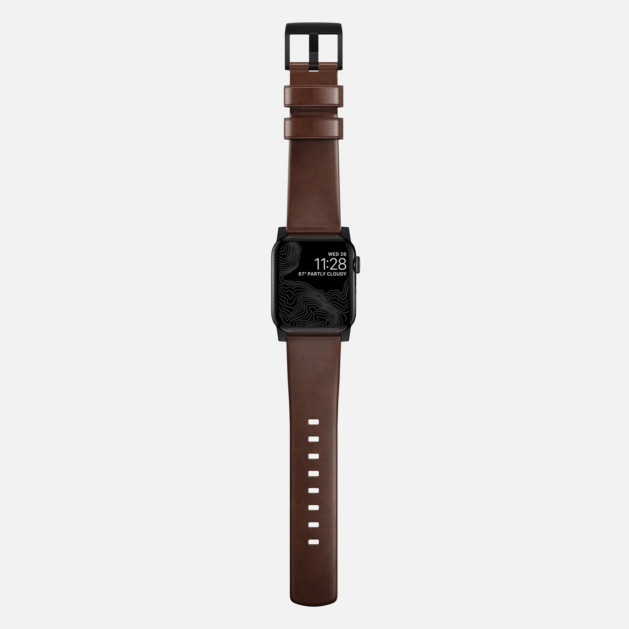 Nomad Correa cuero moderna Apple Watch (marrón/negro)