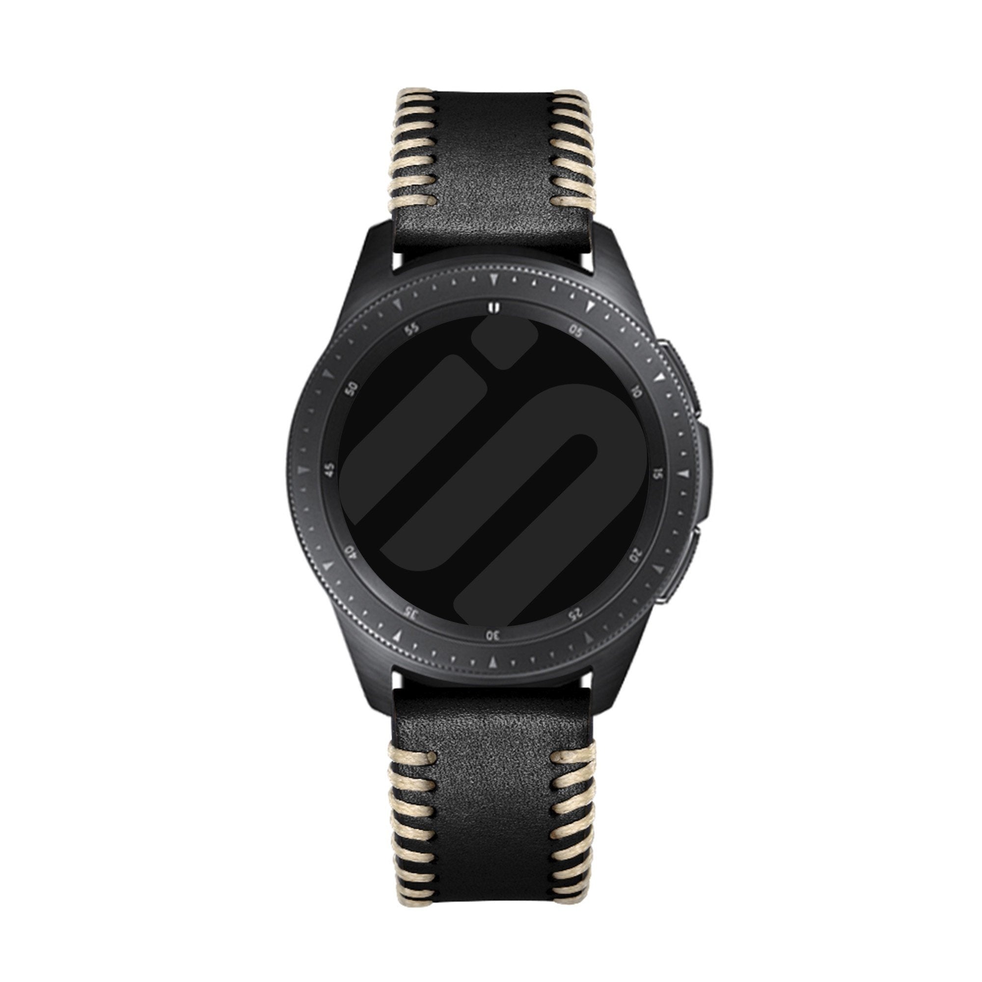 Correa cuero cosida Amazfit Bip 6 (negro)