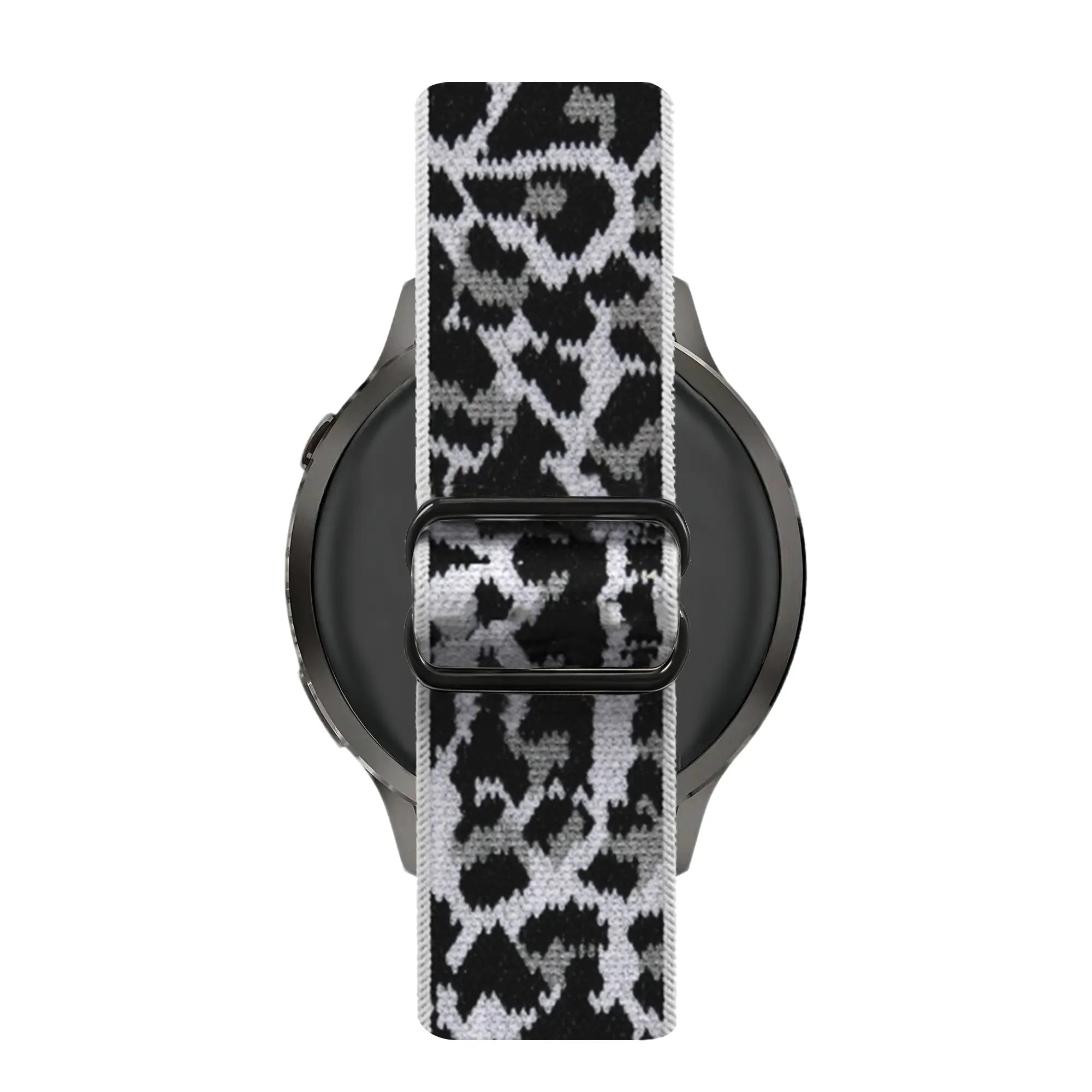 Bandz Garmin Vivomove 3s Elastic Nylon Strap (White Leopard)