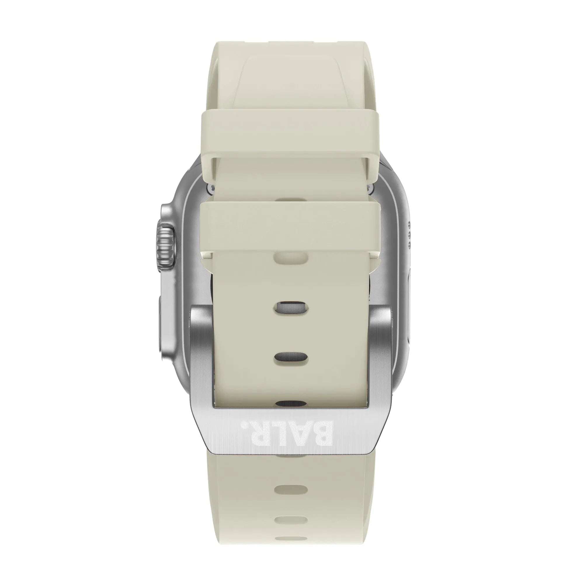 BALR. Correa de silicona Apple Watch Ultra Liquid (beige/plata)