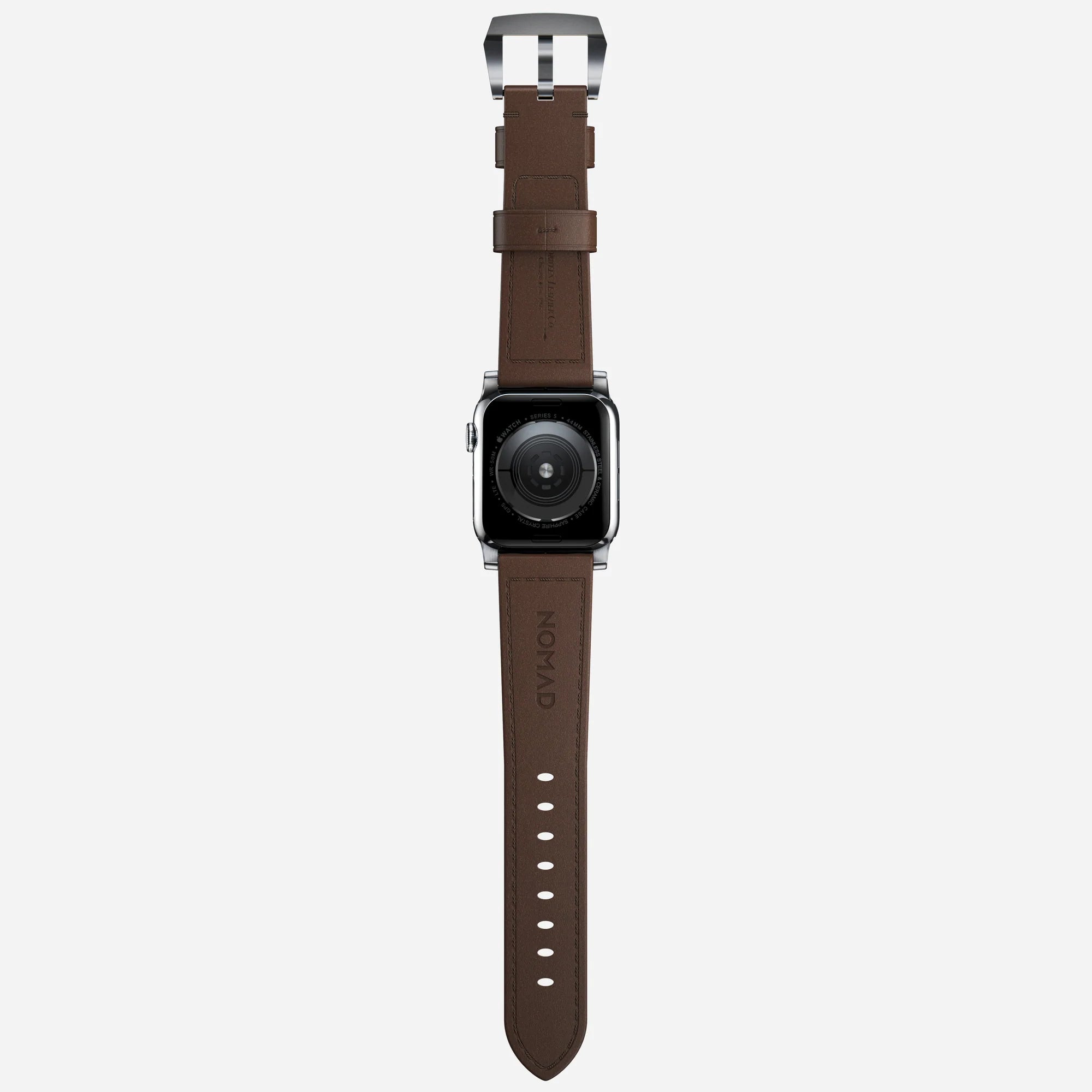 Nomad Correa cuero tradicional Apple Watch (marrón/plateado)