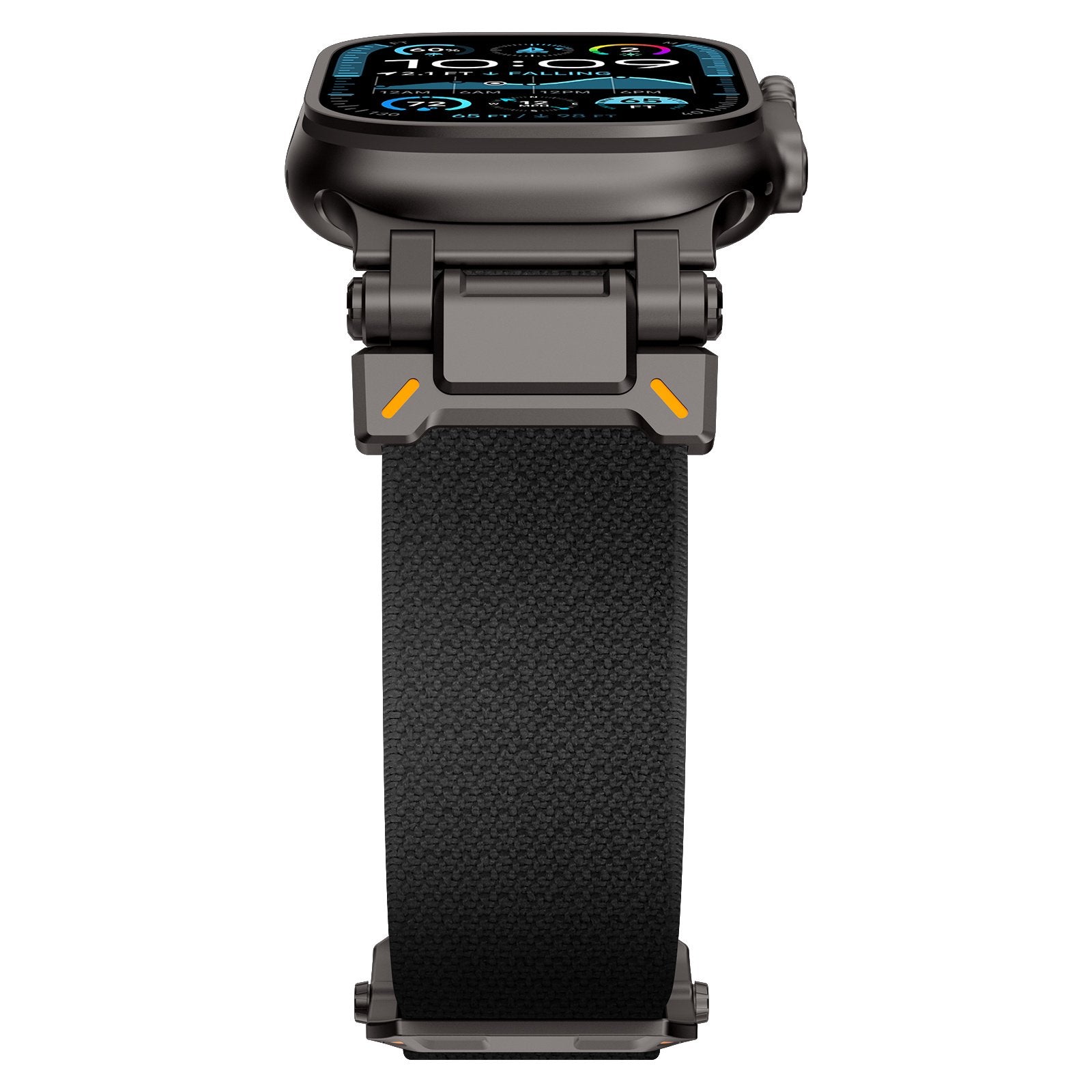 Correa poliéster 'Explorer' Apple Watch Ultra (negro con negro)