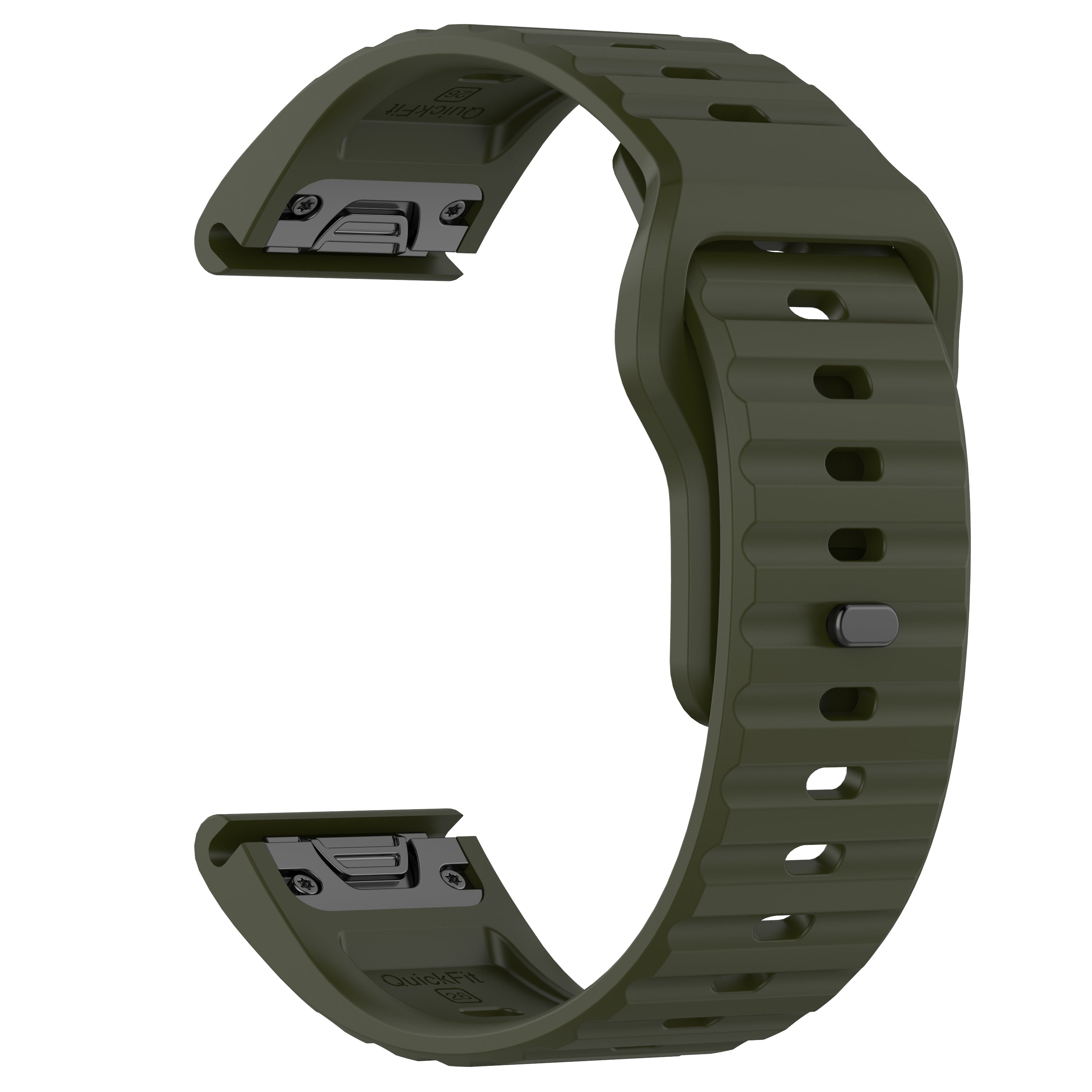 Correa de silicona para exteriores Garmin Tactix 7 (verde militar)