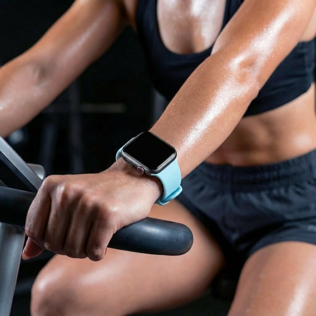 Correa silicona Apple Watch (azul claro)