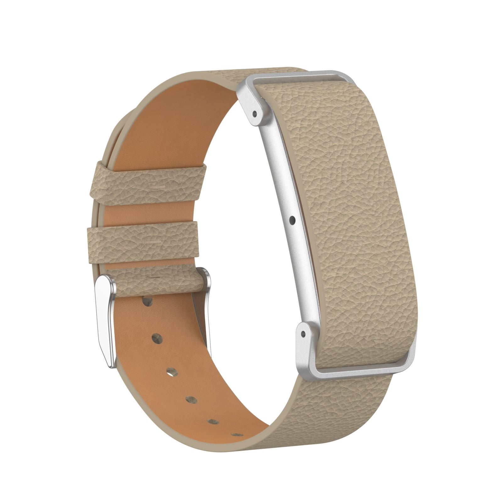 Correa cuero litchi Fitbit Air (marrón café)