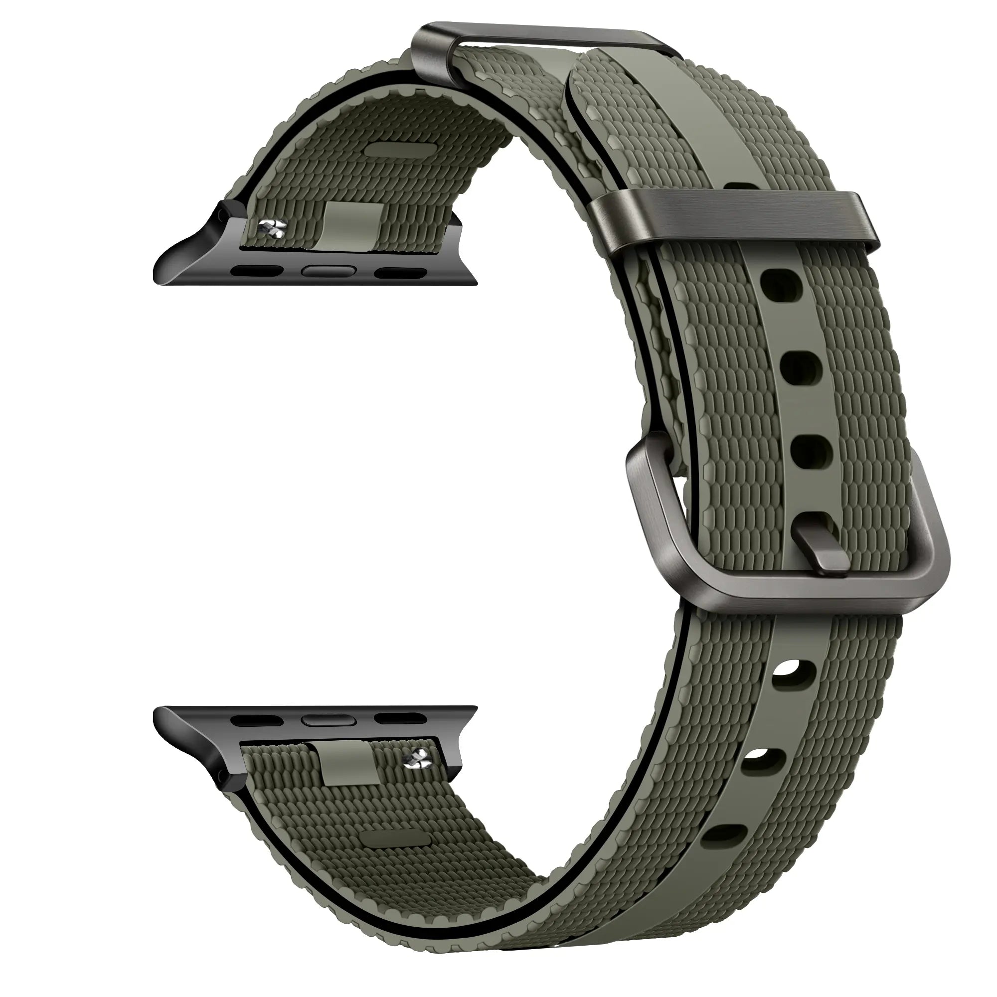 Correa activa silicona Apple Watch (verde militar)