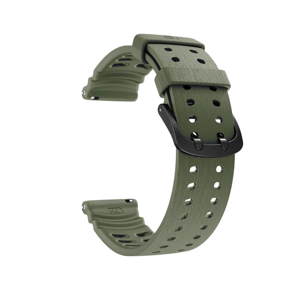 Polar Grit X Pro Silicone Grain Strap (Army Green)