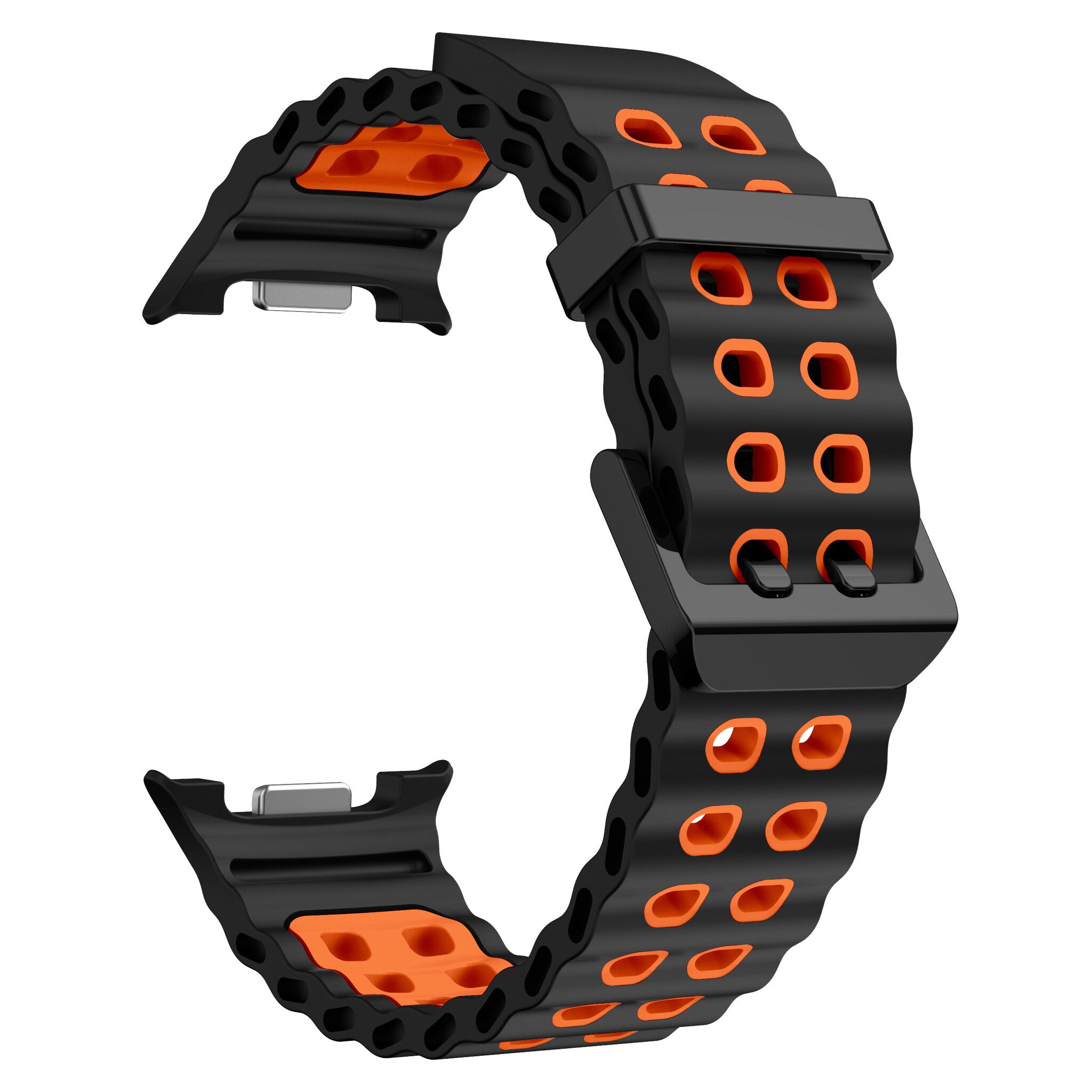 Samsung Galaxy Watch 8 - 44mm Ocean Strap (Black/Orange)
