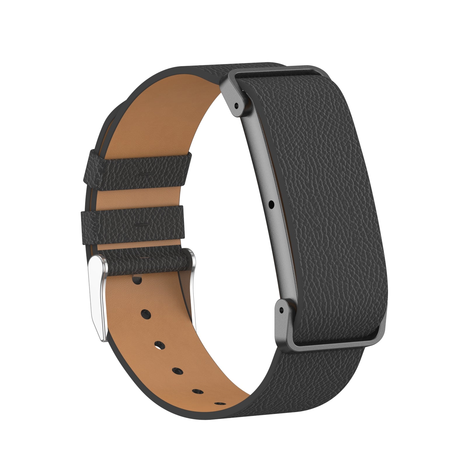 Correa cuero litchi Fitbit Air (negro)
