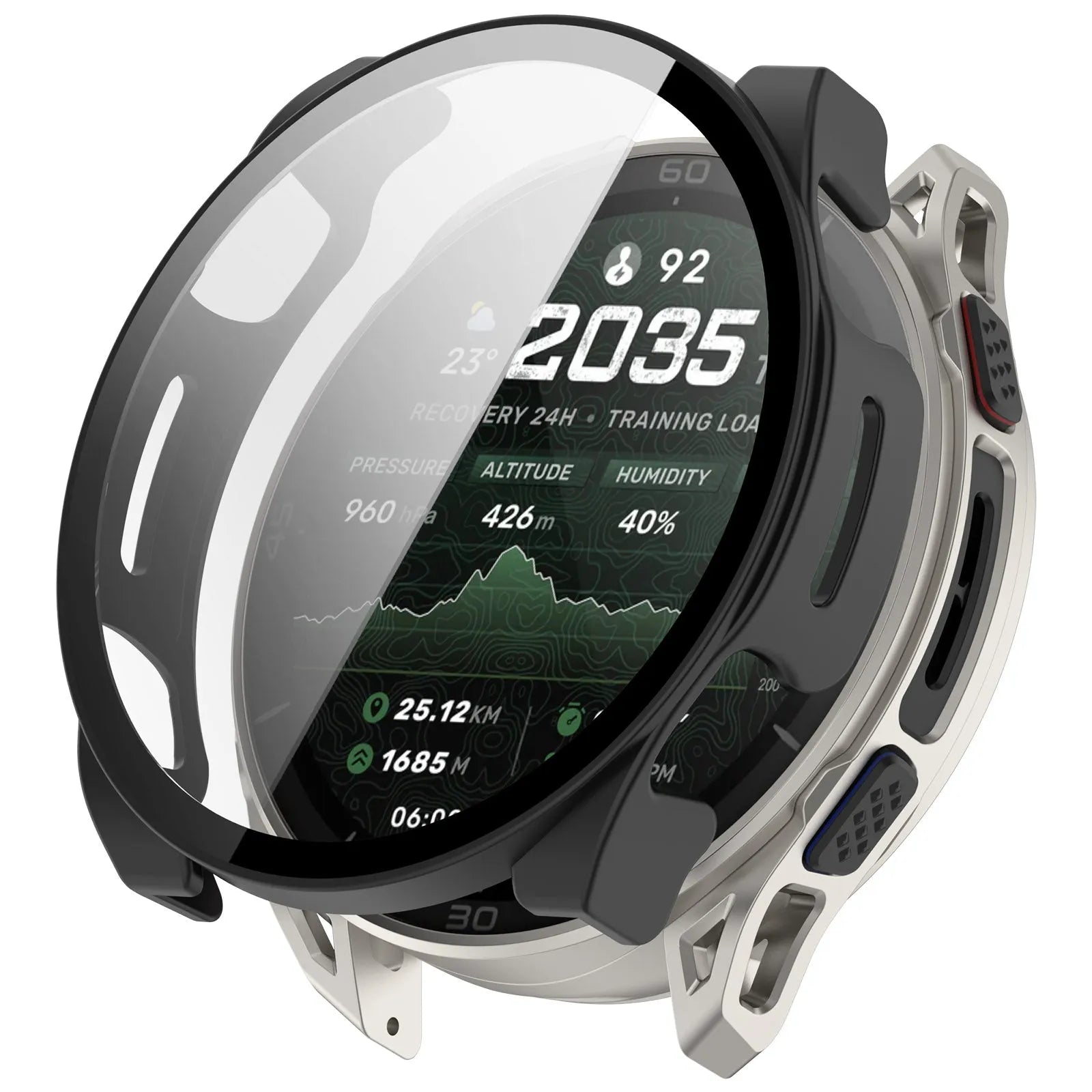 Funda rígida con cristal Amazfit Cheetah 2 Ultra (negro)