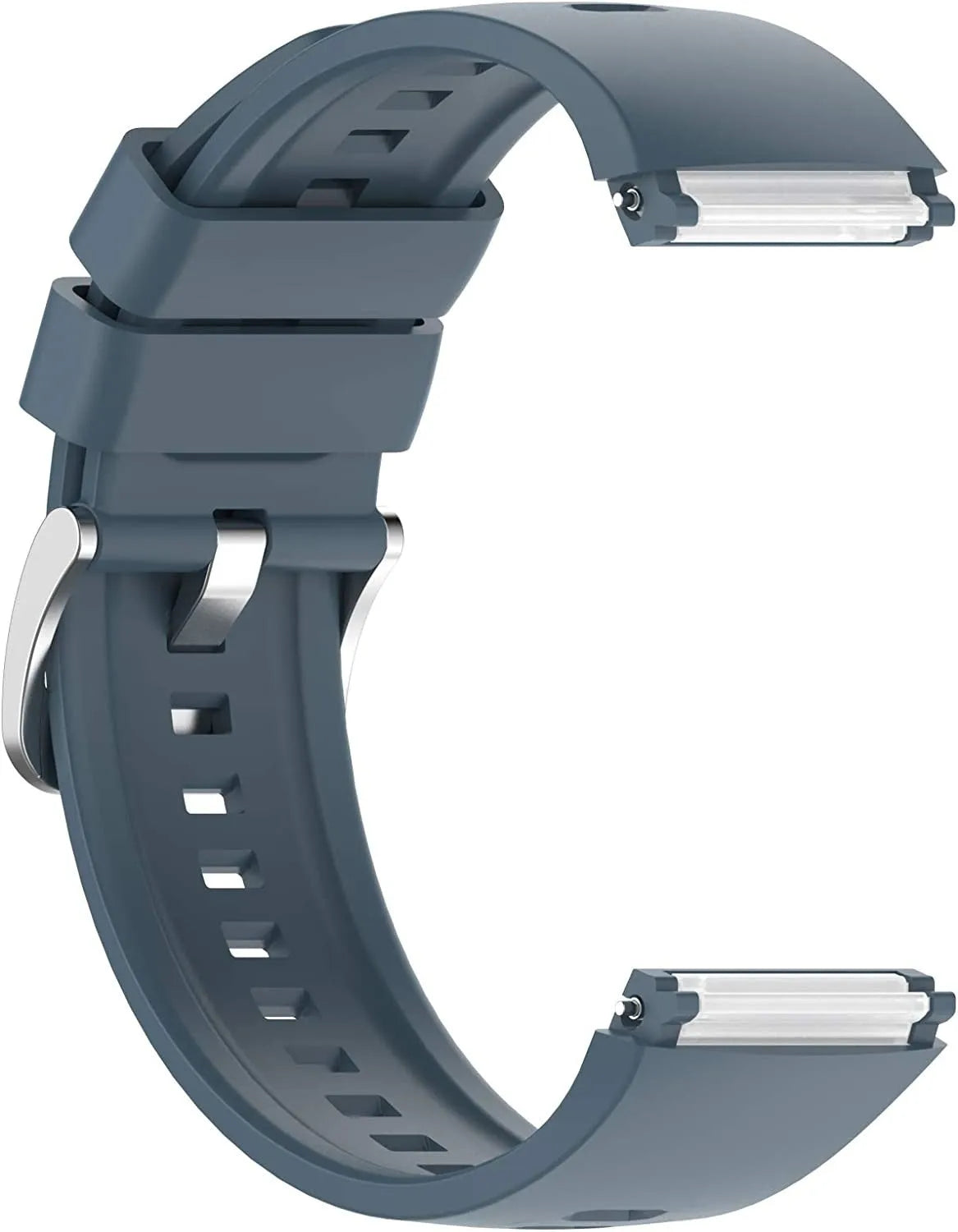 Silicone Strap, grey-blue, without a watch, 3/4 front view