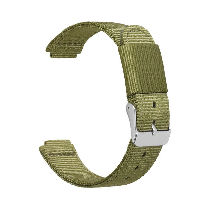 Nylon Buckle Strap, green, without a watch, 3/4 front view