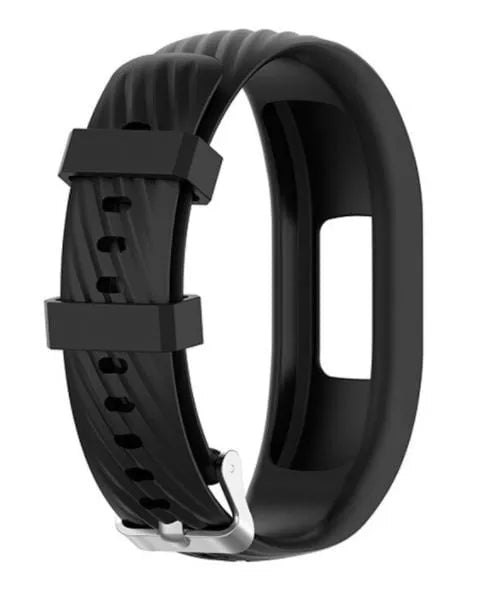 Silicone Strap, black, without a watch, 3/4 front view