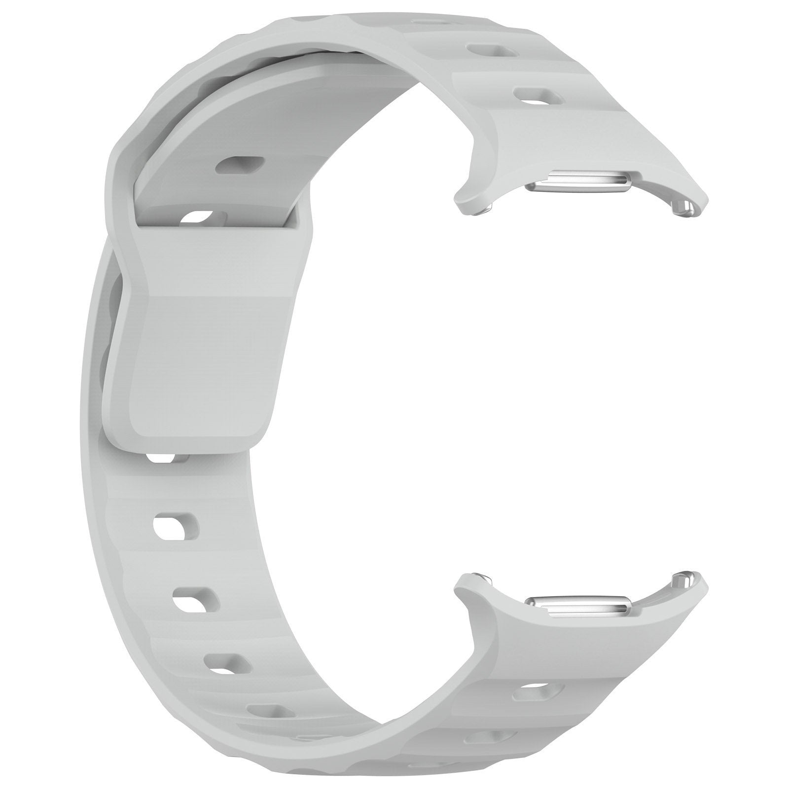 Outdoor Silicone Strap, grey, without a watch, 3/4 front view