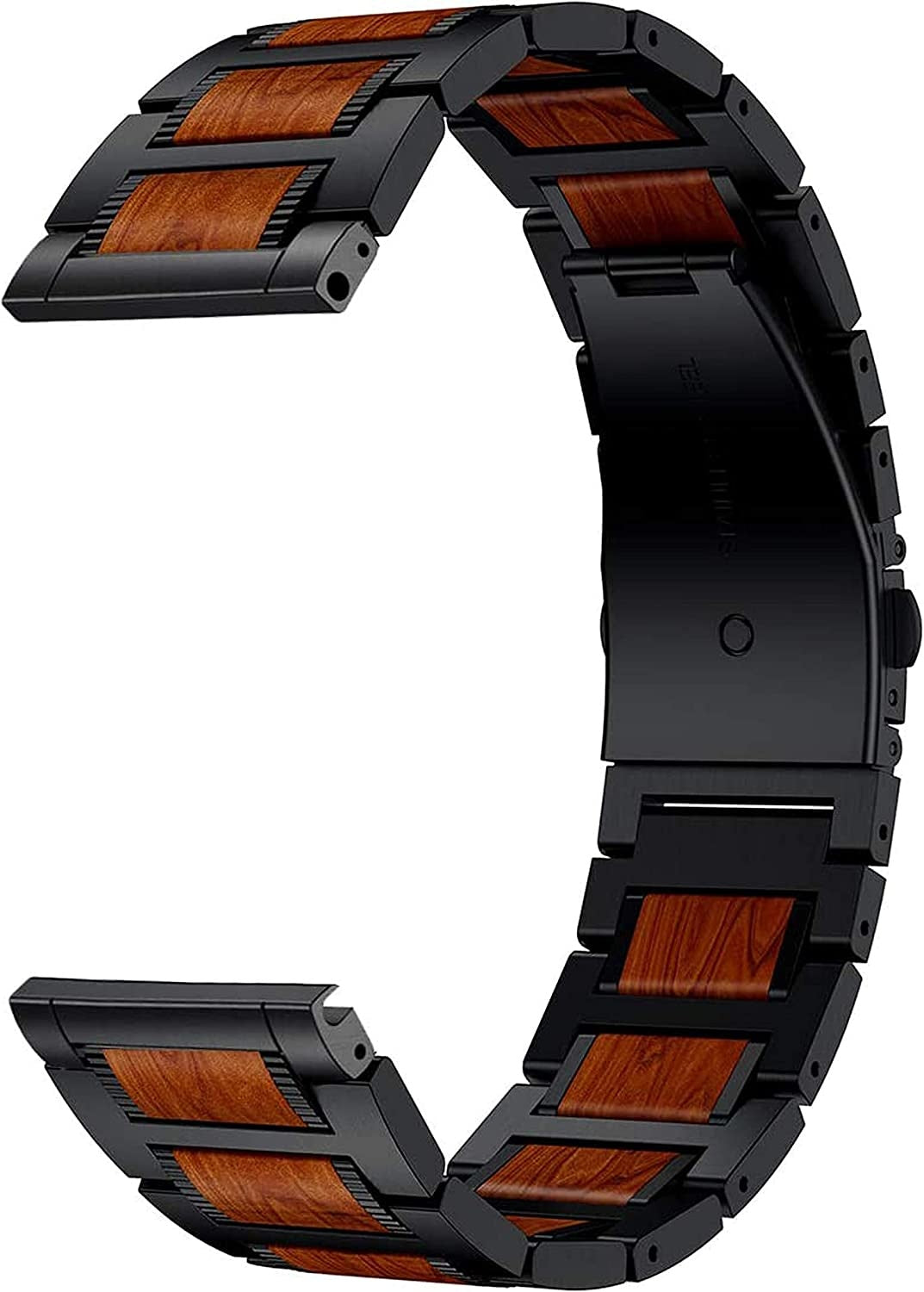 Correa madera/acero Amazfit GTR 4 (negro)