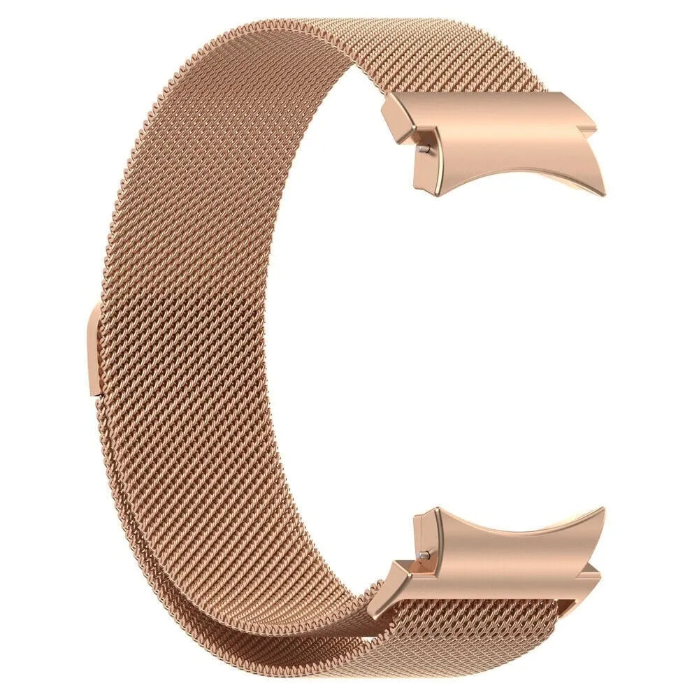 Milanese Strap 'One Push', rose gold, without a watch, 3/4 front view