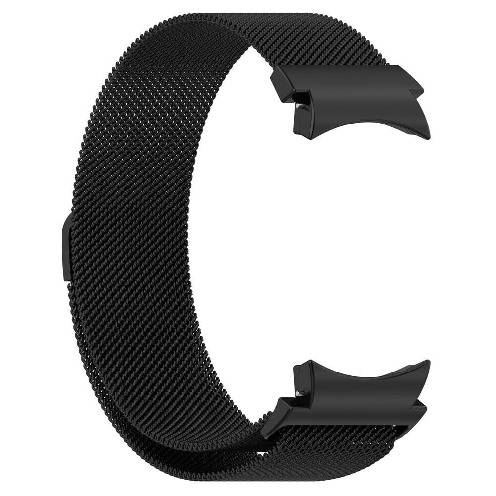 Milanese Strap 'One Push', black, without a watch, 3/4 front view