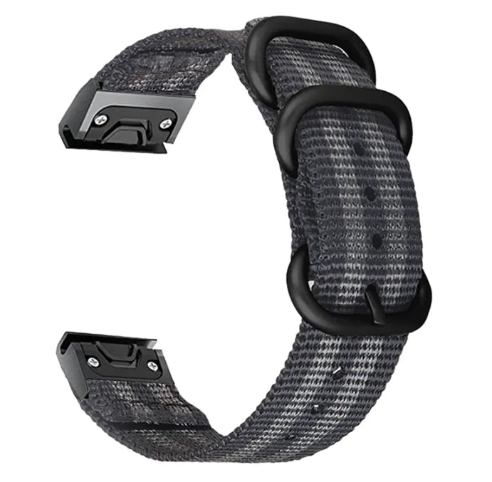Correa nylon con hebilla Garmin D2 Mach 2 - 47mm (negro/gris)