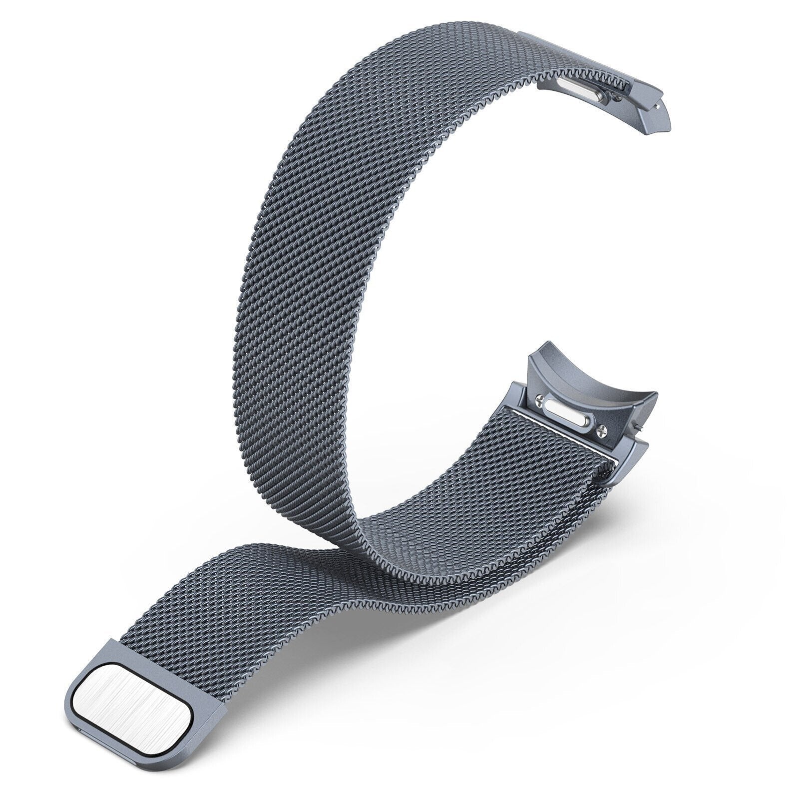 Milanese Strap 'One Push', space grey, without a watch, 3/4 front view