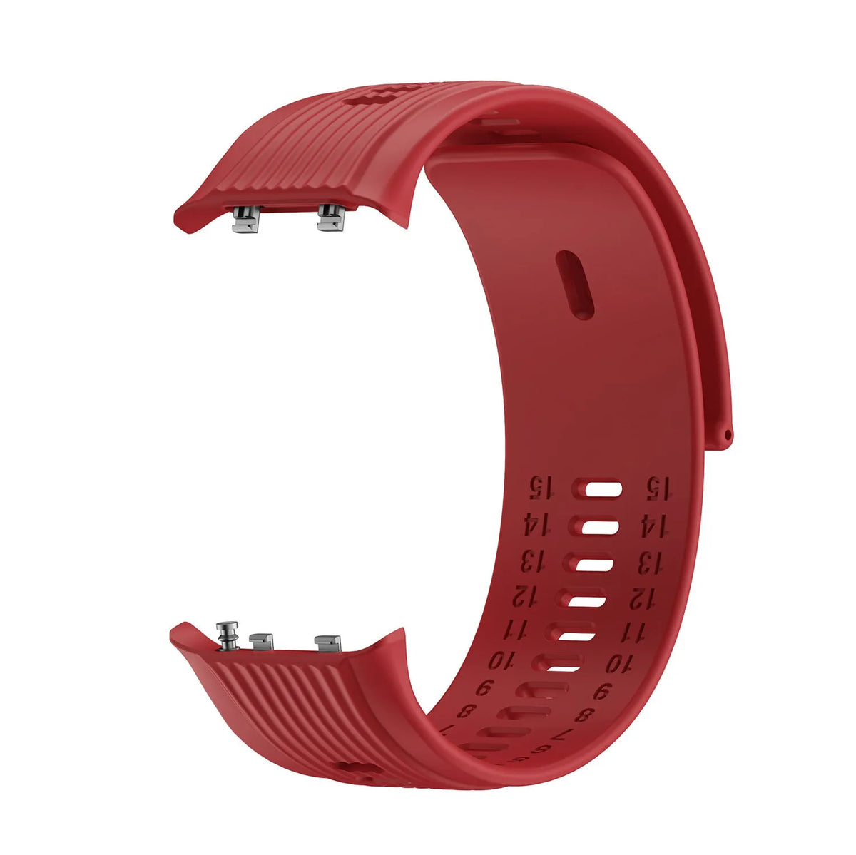 Silicone Strap, red, without a watch, 3/4 front view