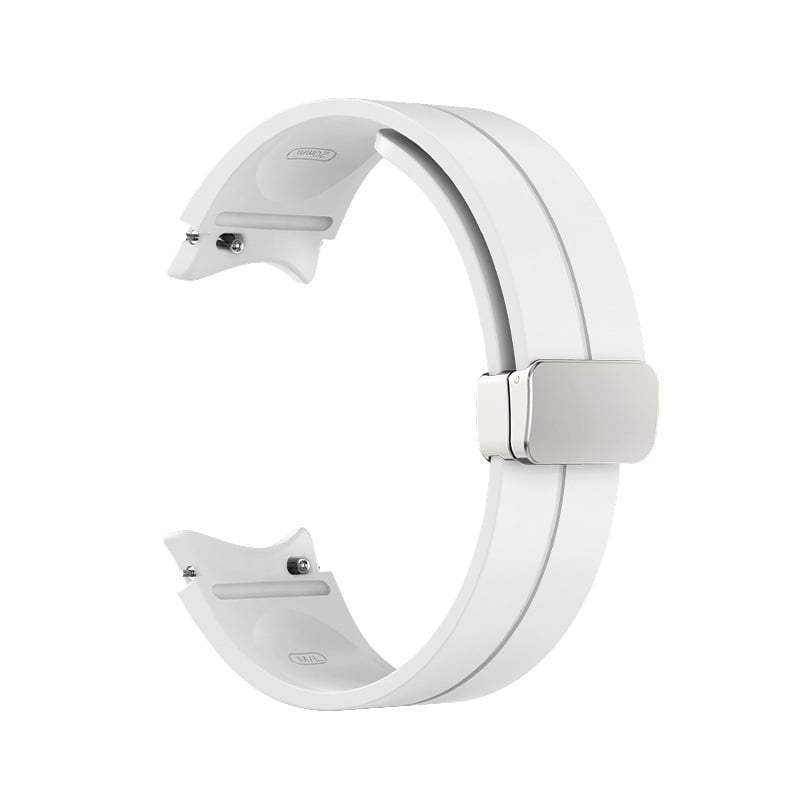 Silicone Magnetic Sport Strap, white, without a watch, 3/4 front view