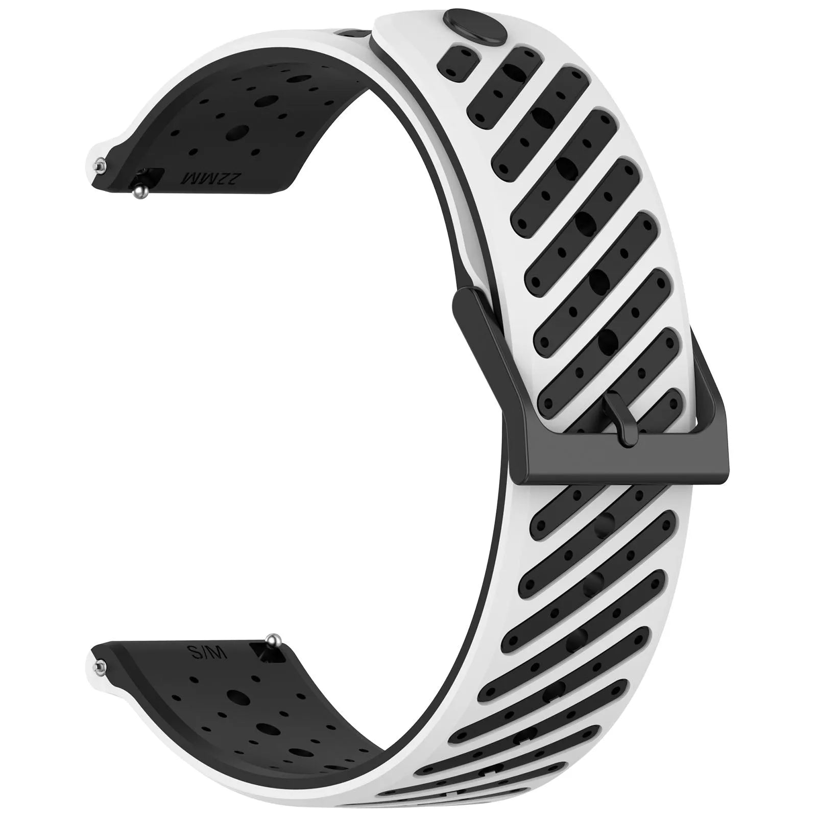 Correa silicona a rayas Suunto 9 Peak (blanco/negro)