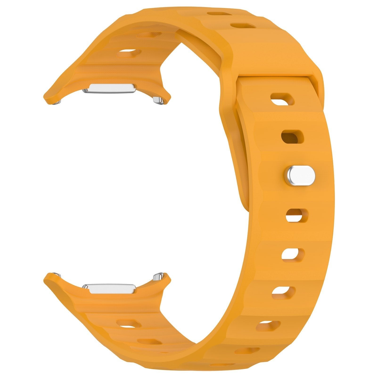 Outdoor Silicone Strap, orange/yellow, without a watch, 3/4 front view