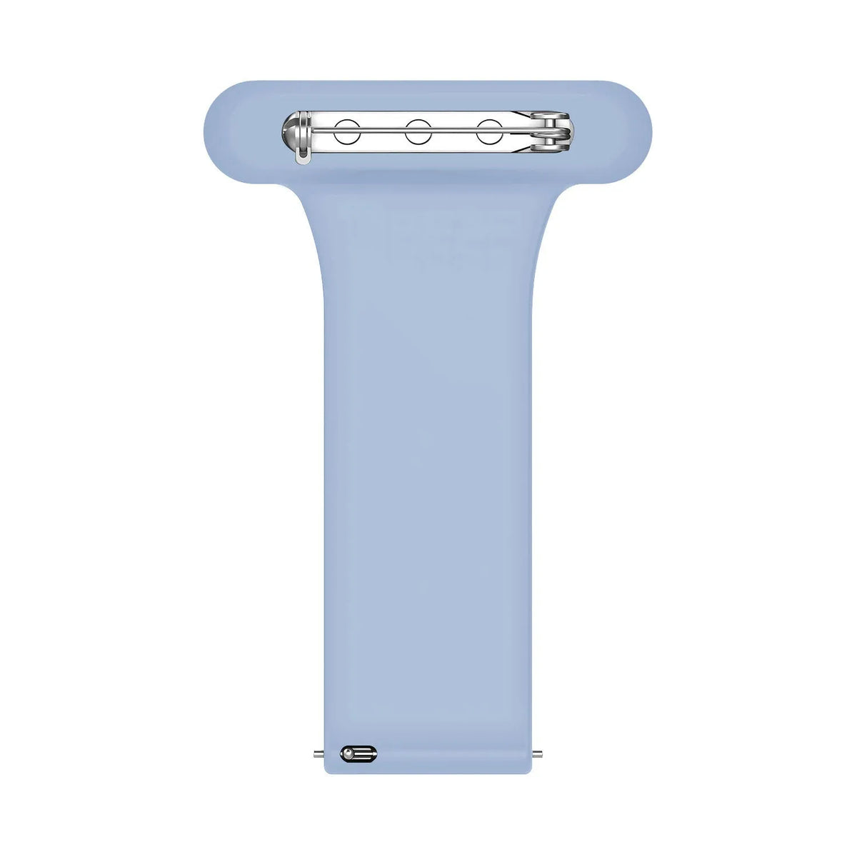 Silicone Nurse Fob, light blue, without a watch, 3/4 rear view