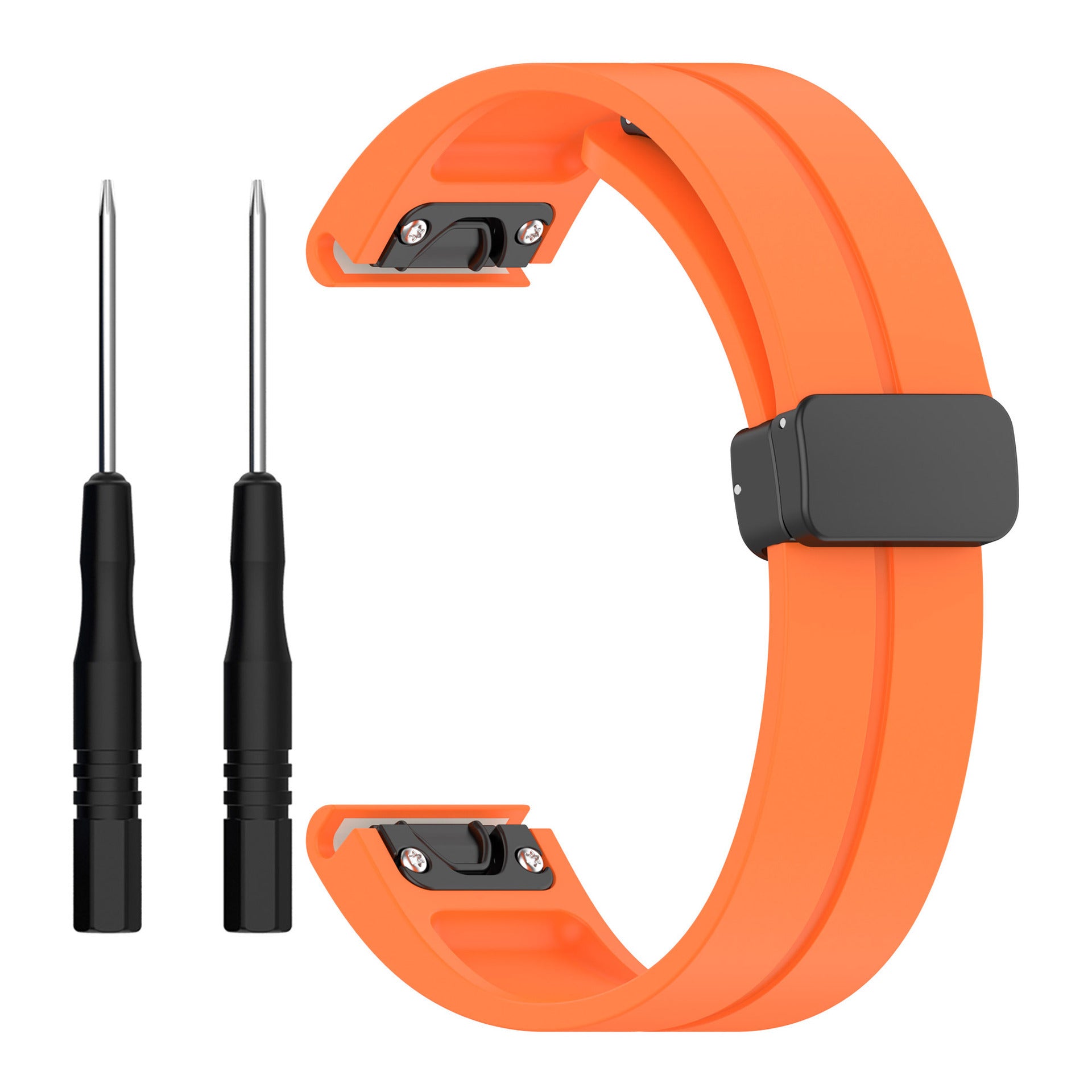Correa silicona con hebilla-D Garmin Tactix 8 - 47mm (naranja)