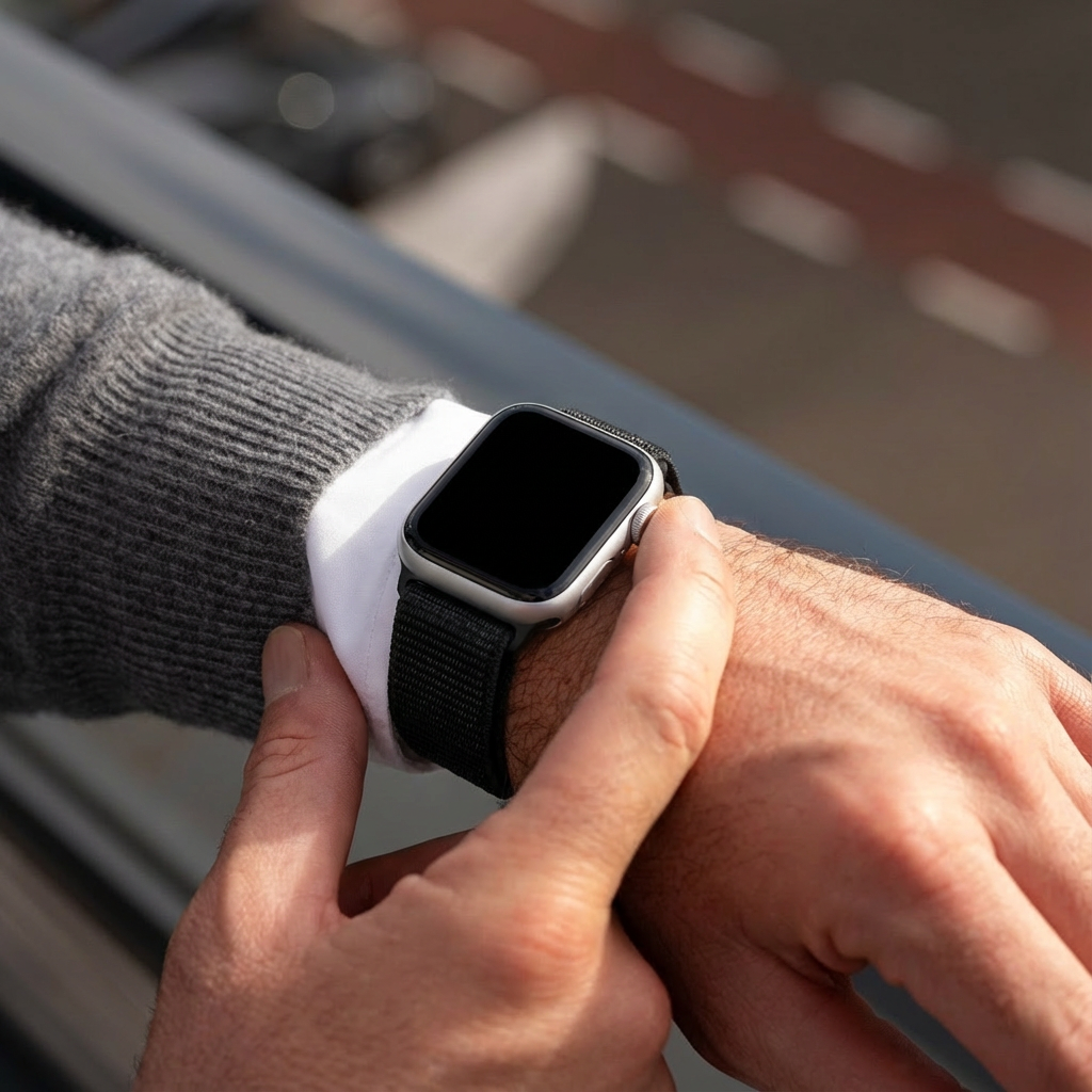 Bandz Correa Nylon 'Clásico' Apple Watch (negro)