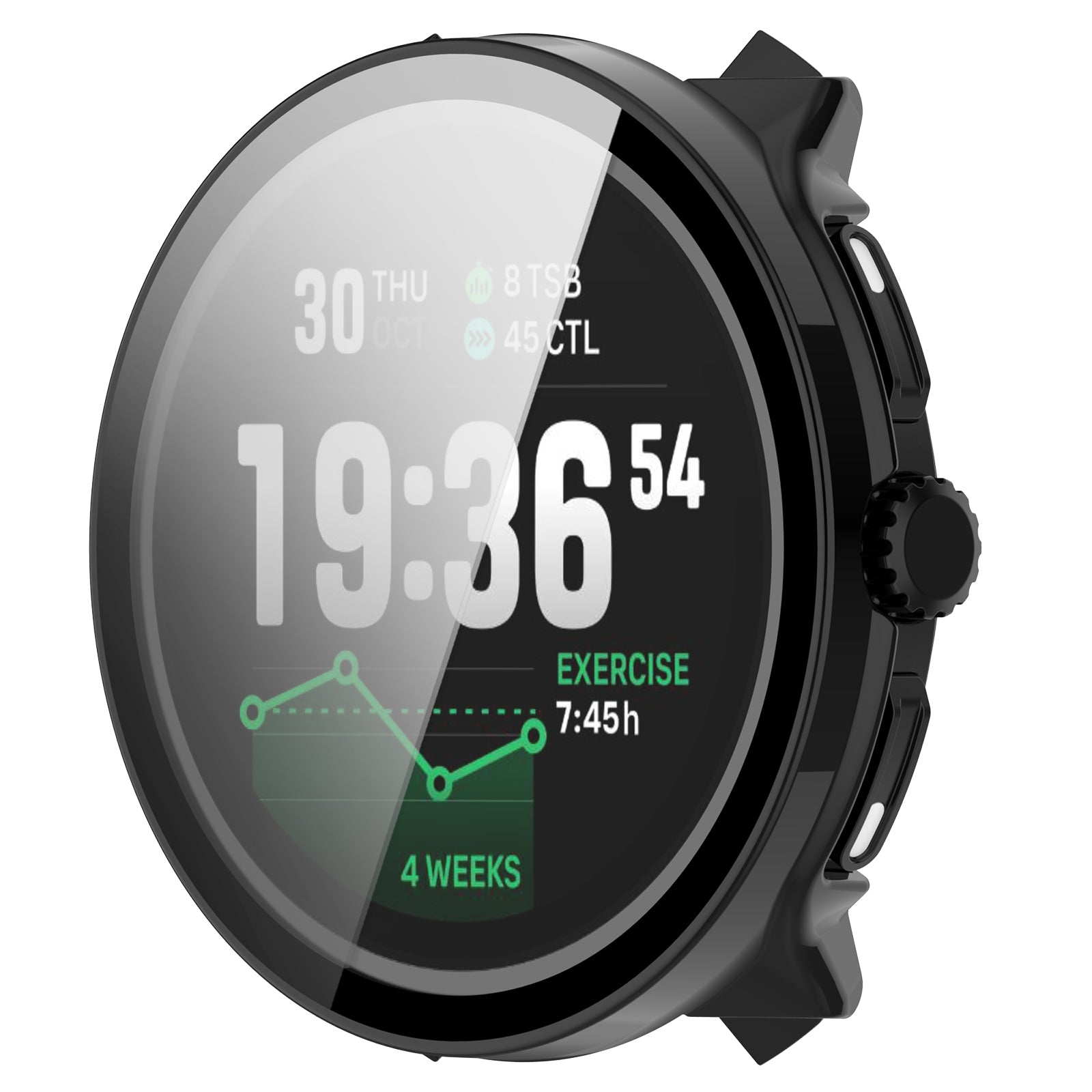 Funda con vidrio PC Suunto Race 2 (negro)