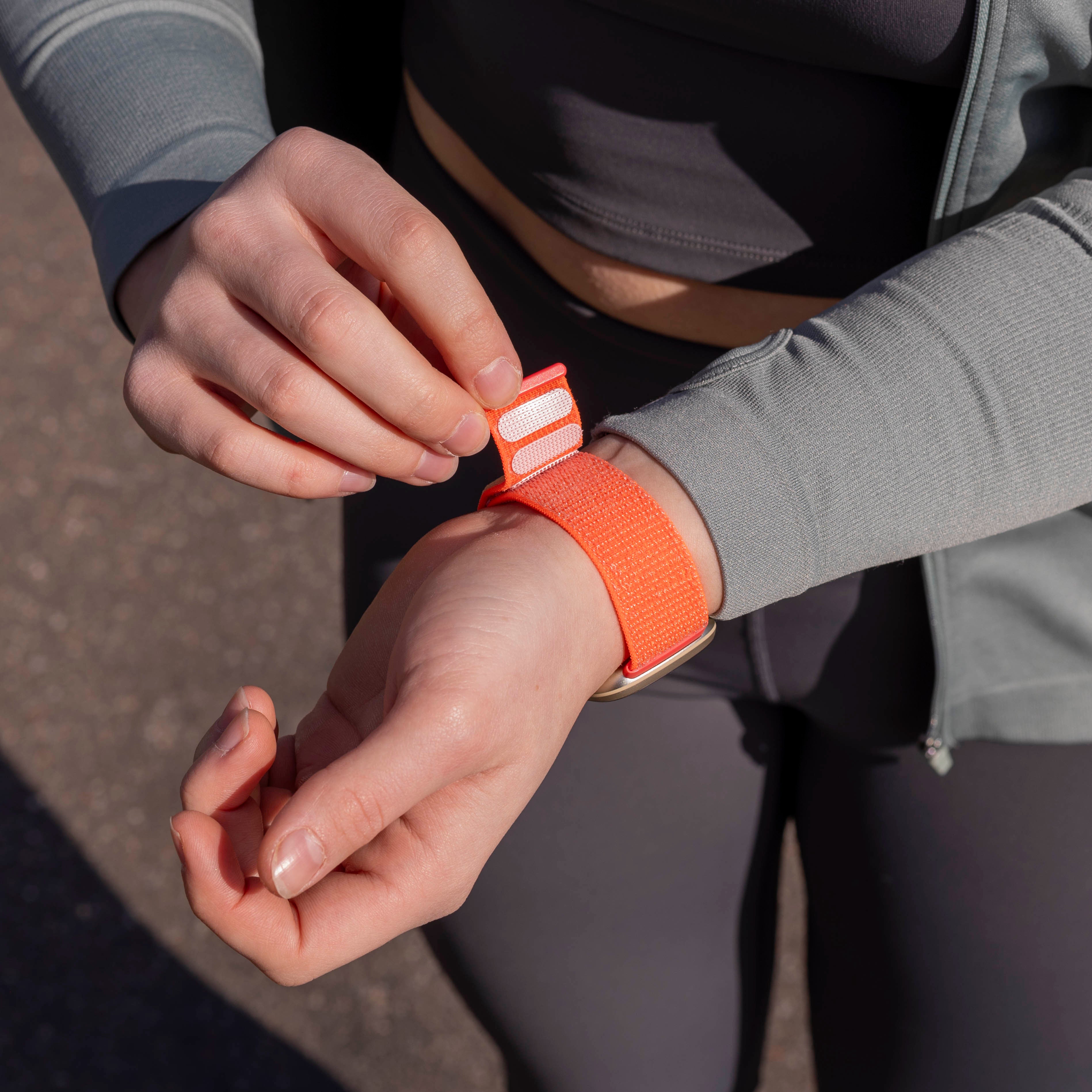 Correa nylon Fitbit Versa 3 (naranja)