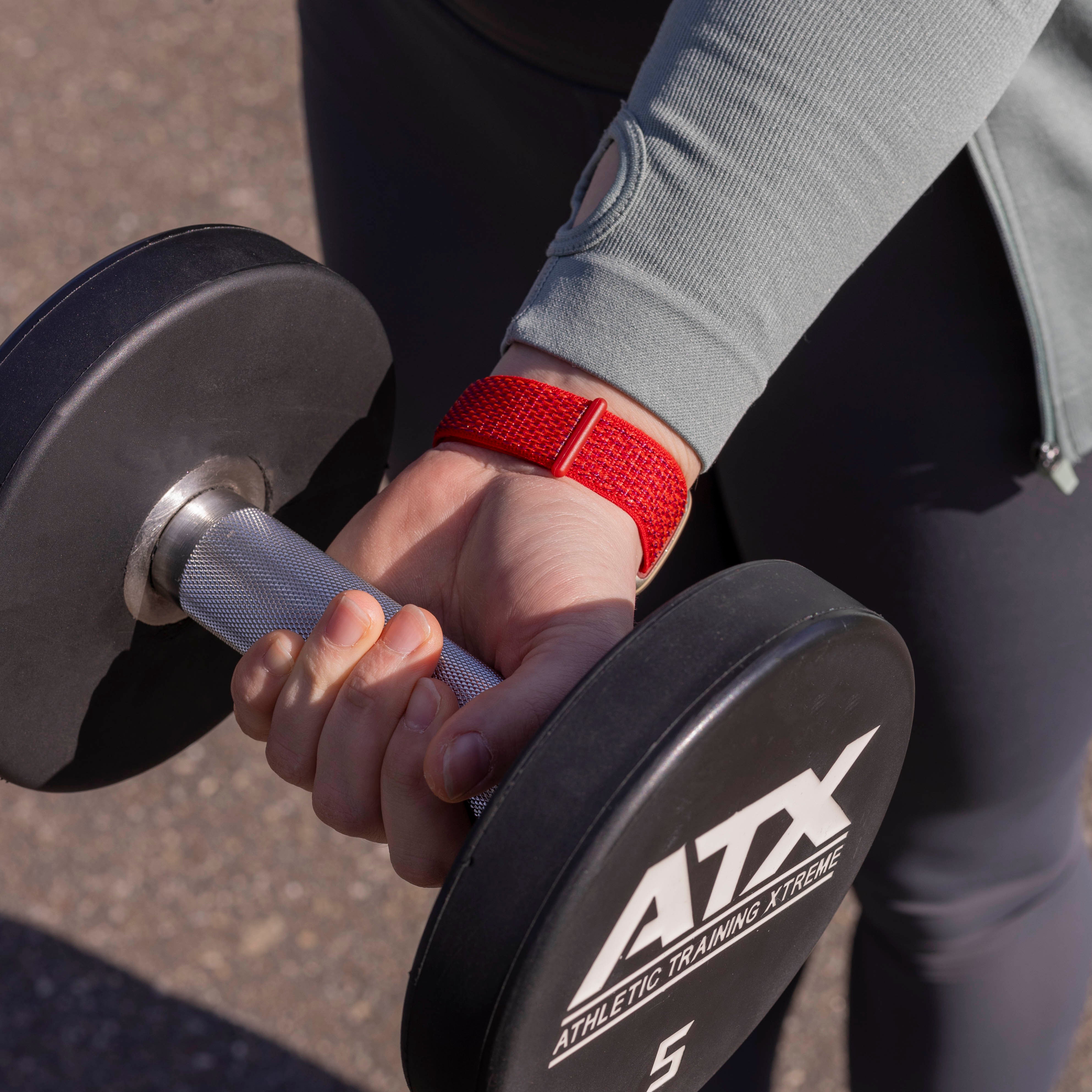 Correa nylon Fitbit Versa 3 (roja)