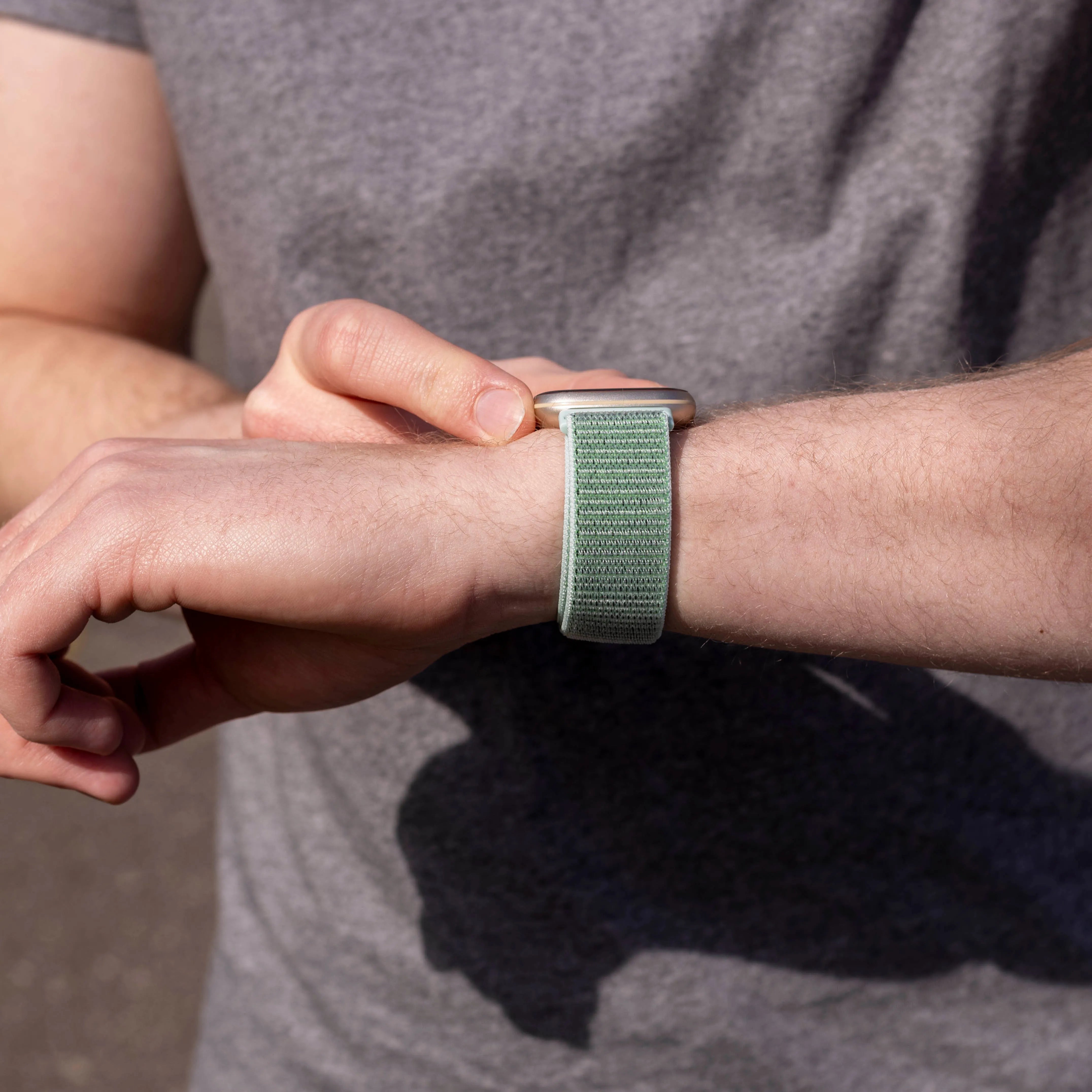 Correa nylon Fitbit Versa 3 (verde menta)