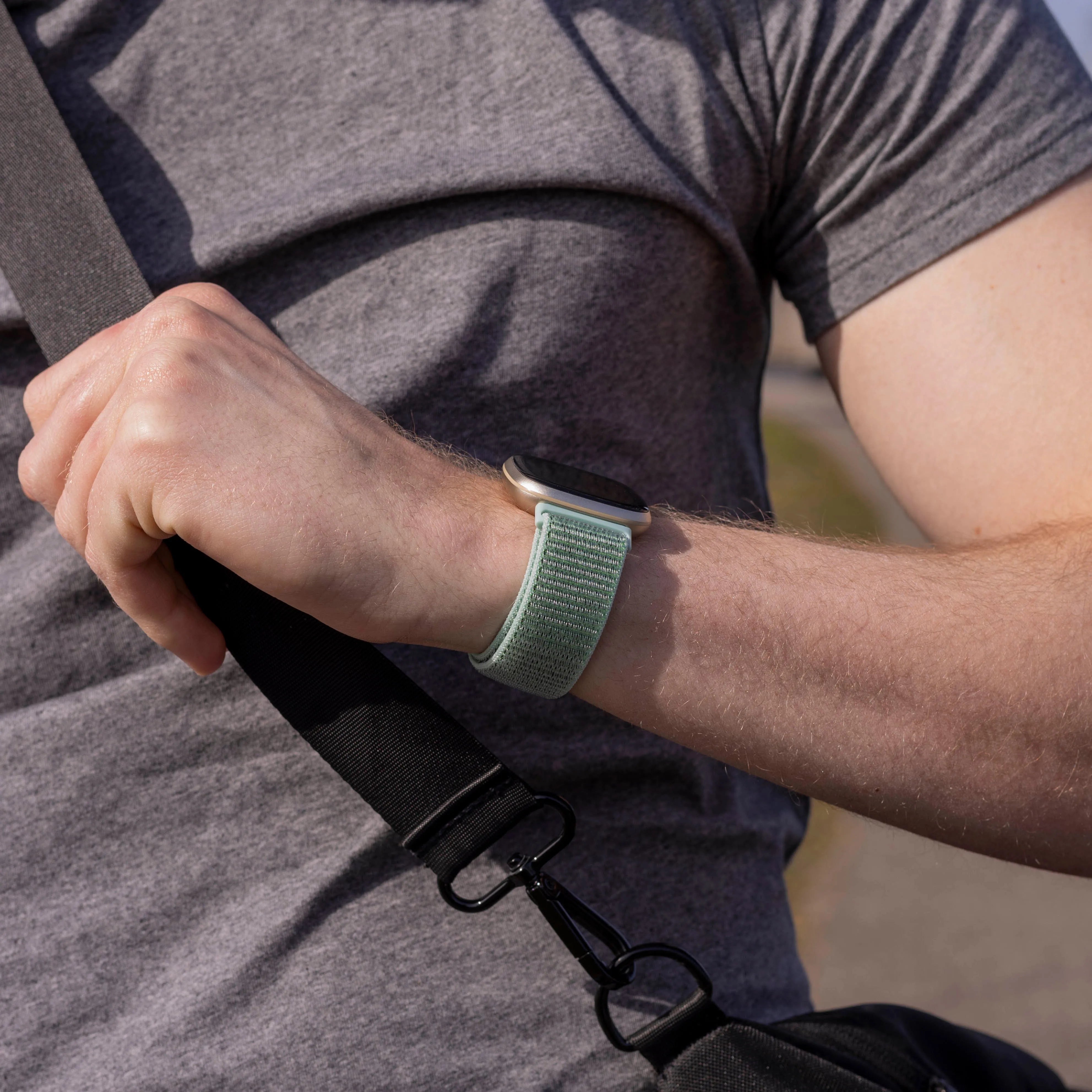 Correa nylon Fitbit Versa 3 (verde menta)