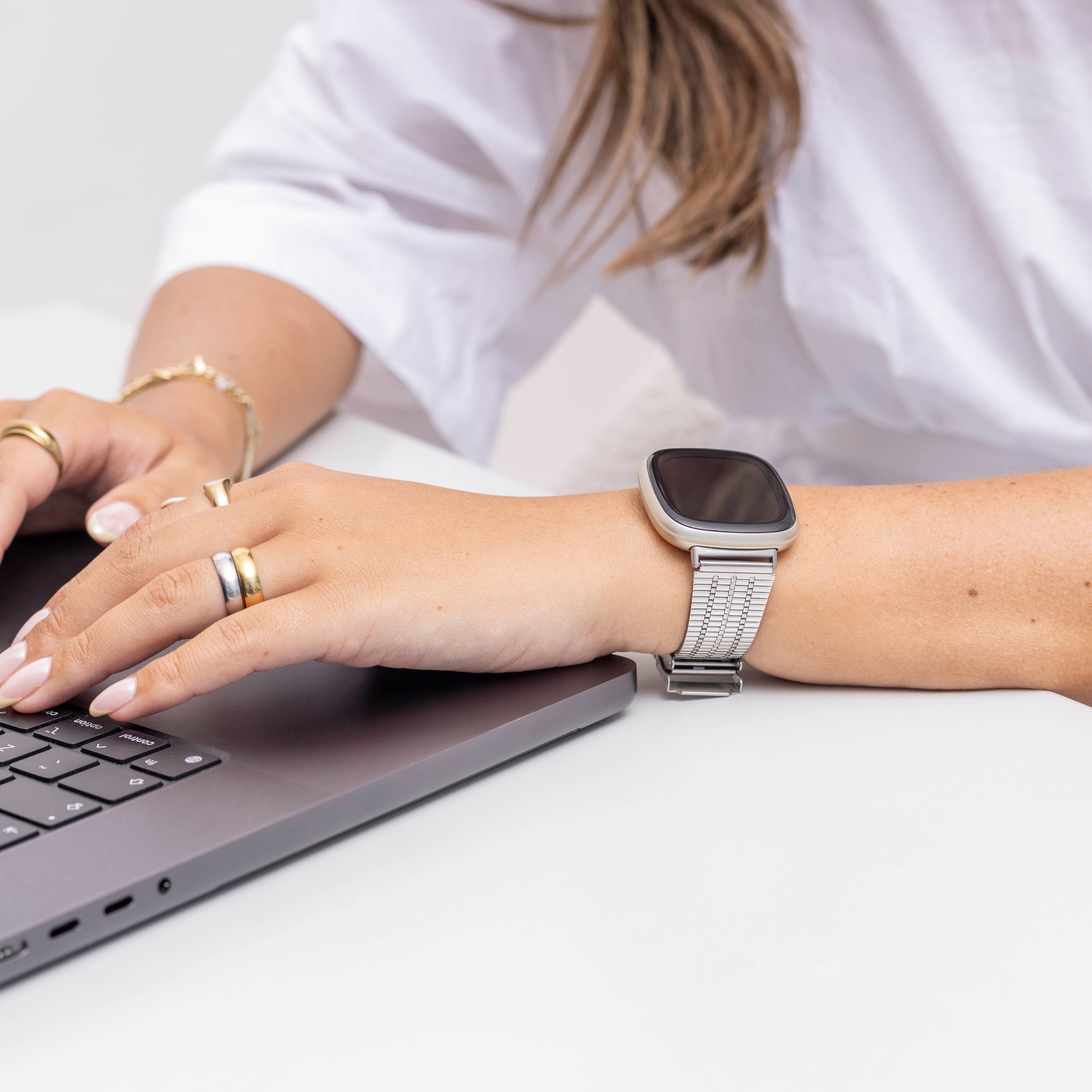 Correa acero inoxidable Fitbit Versa 3 (plata)