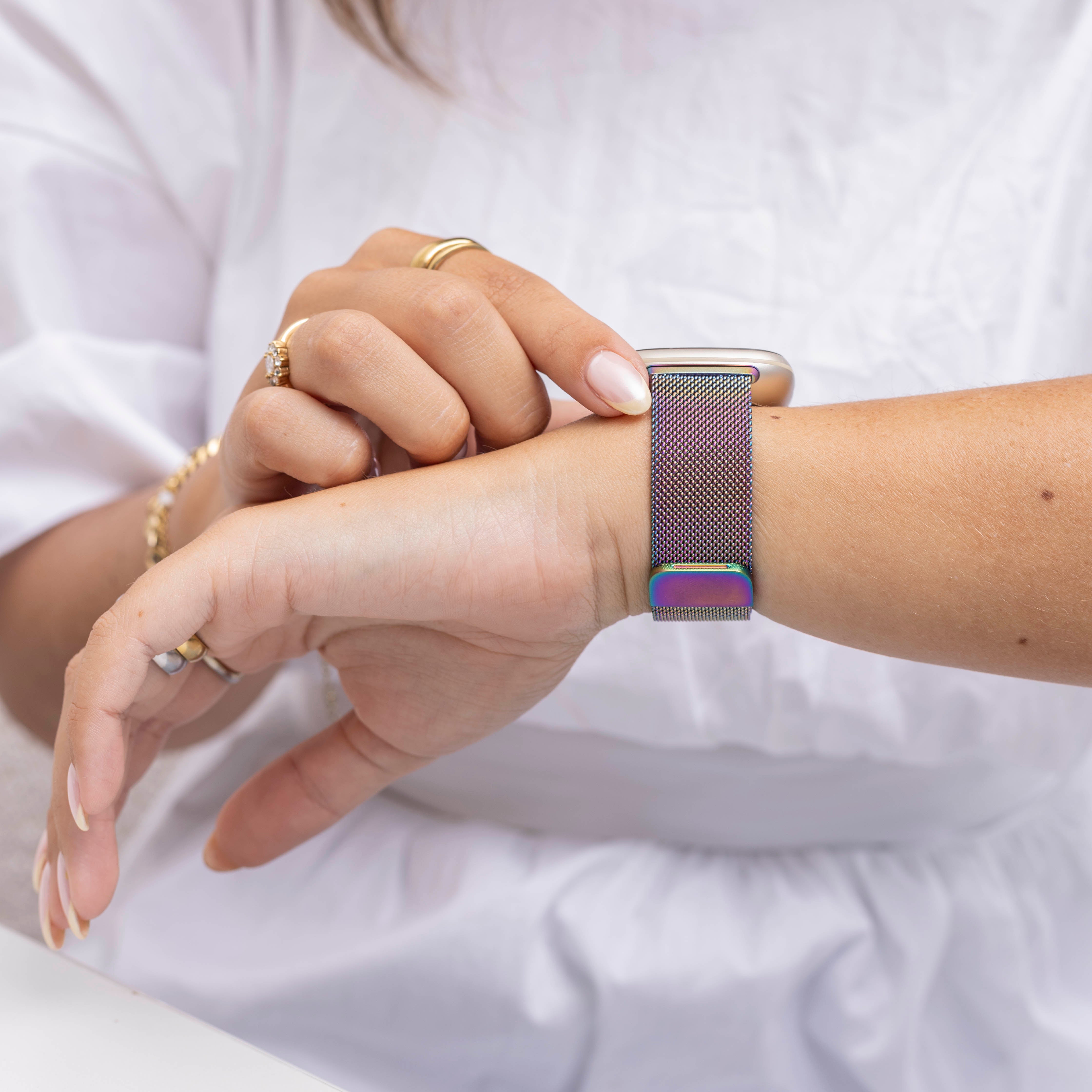 Correa milanesa Fitbit Versa 3 (arcoíris)