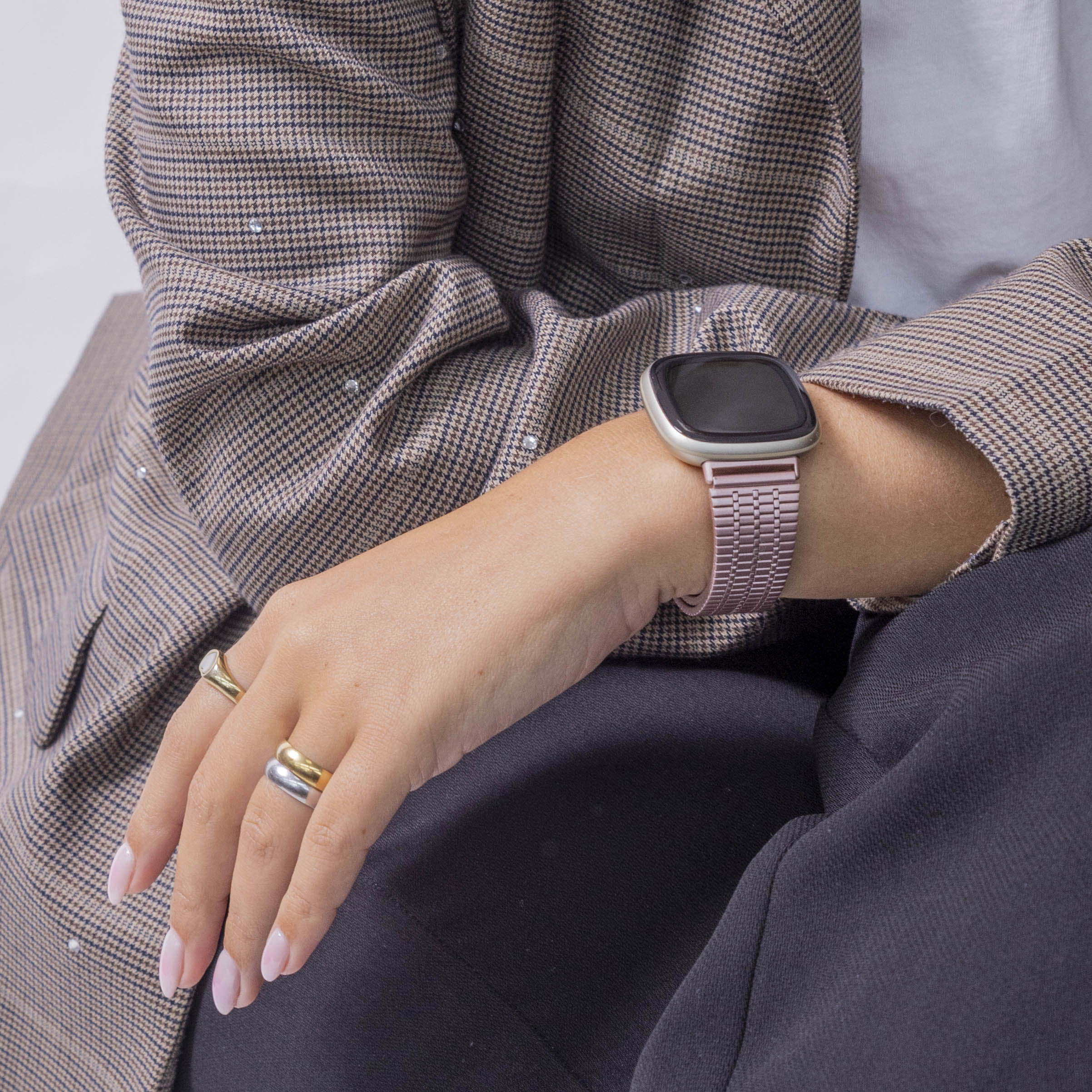 Correa acero inoxidable Fitbit Versa 3 (rosa)