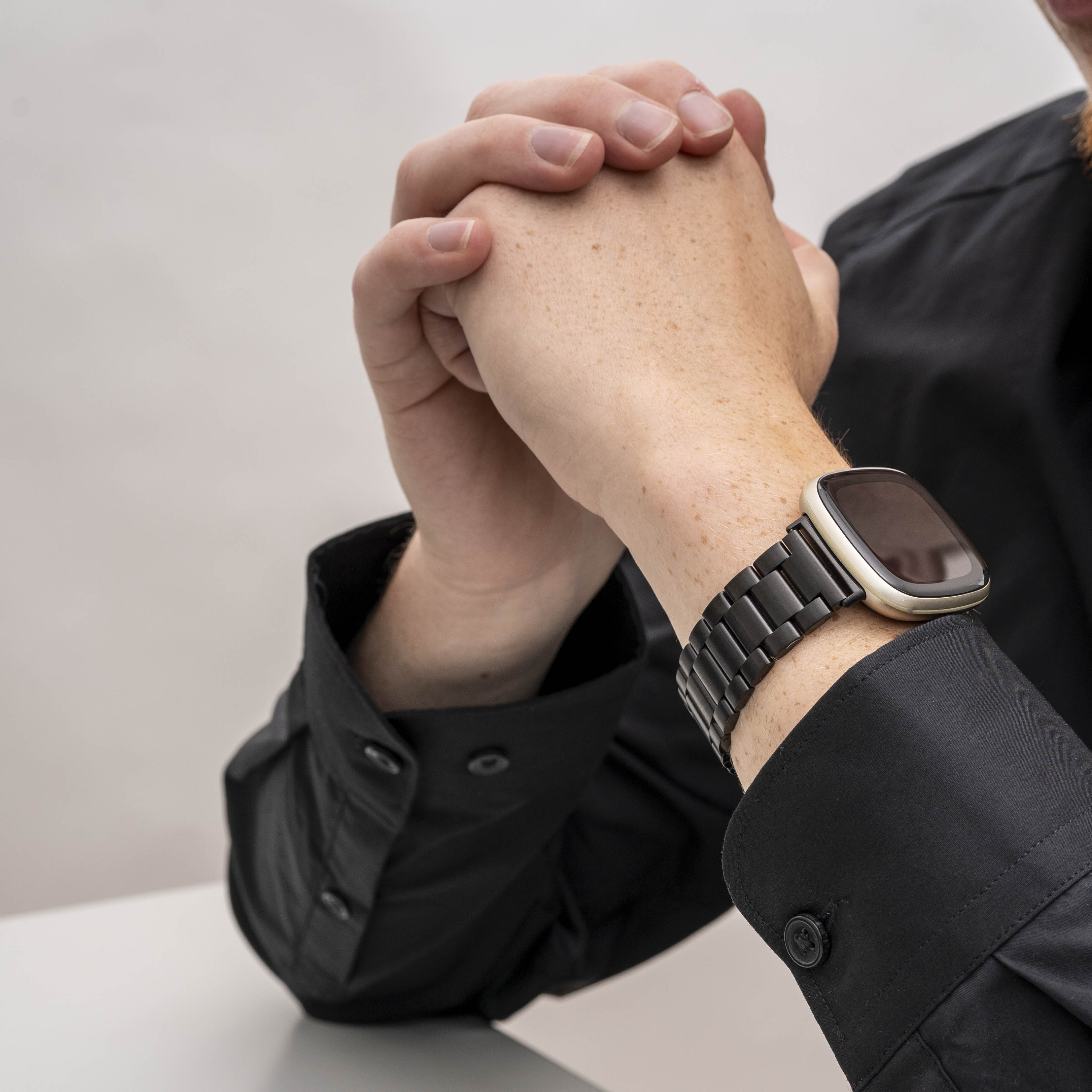 Fitbit Sense 2 Steel Strap (Black)