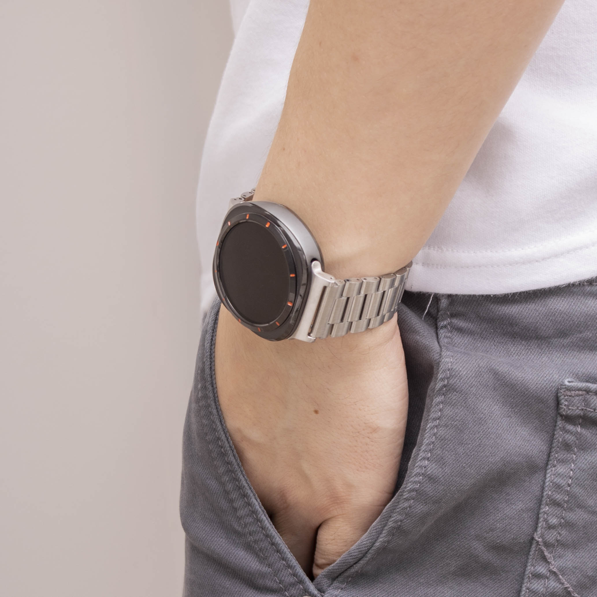 Bandz Correa de eslabones acero 'Deluxe' Samsung Galaxy Watch Ultra (plata)