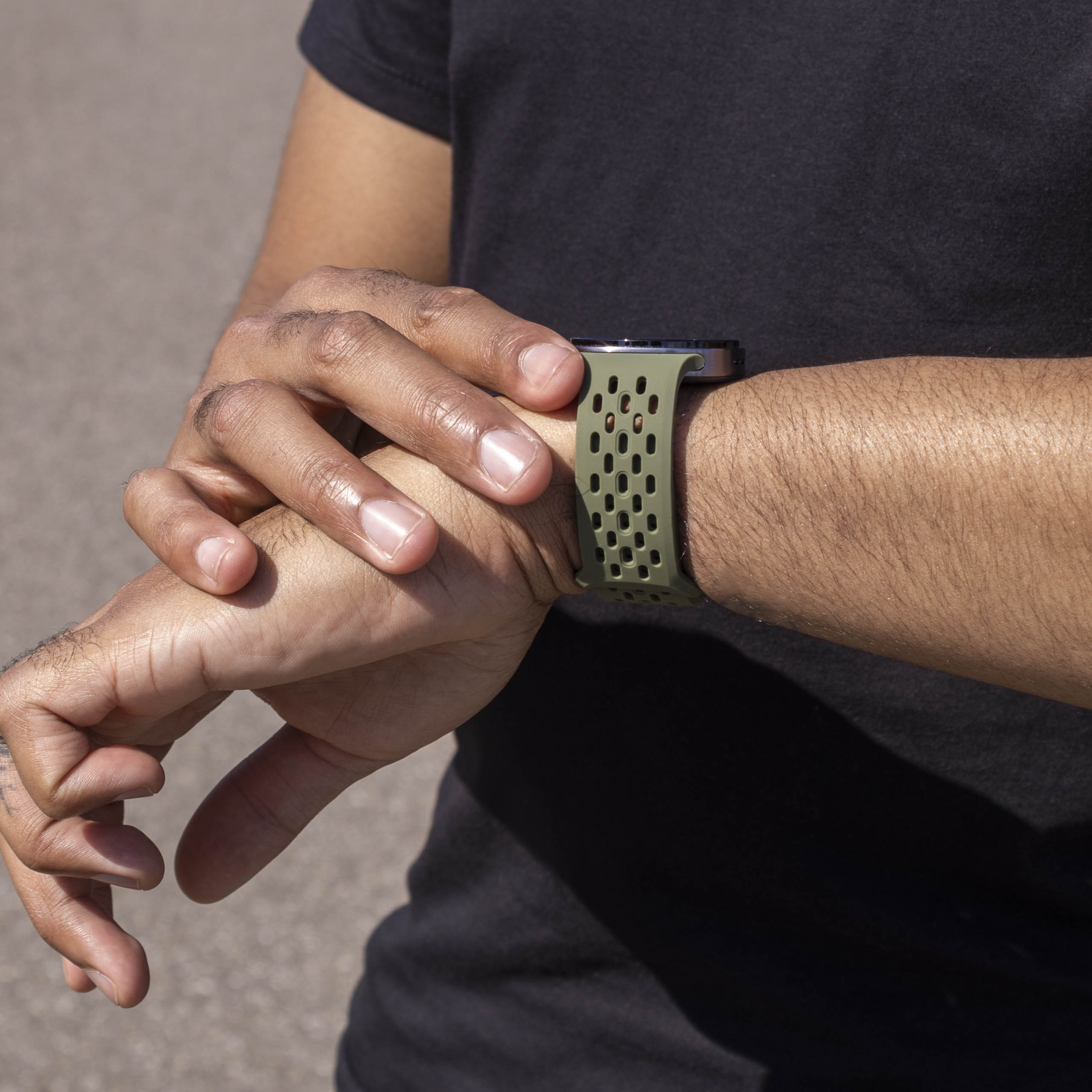 Correa silicona Air Samsung Galaxy Watch 8 - 44mm (verde militar)